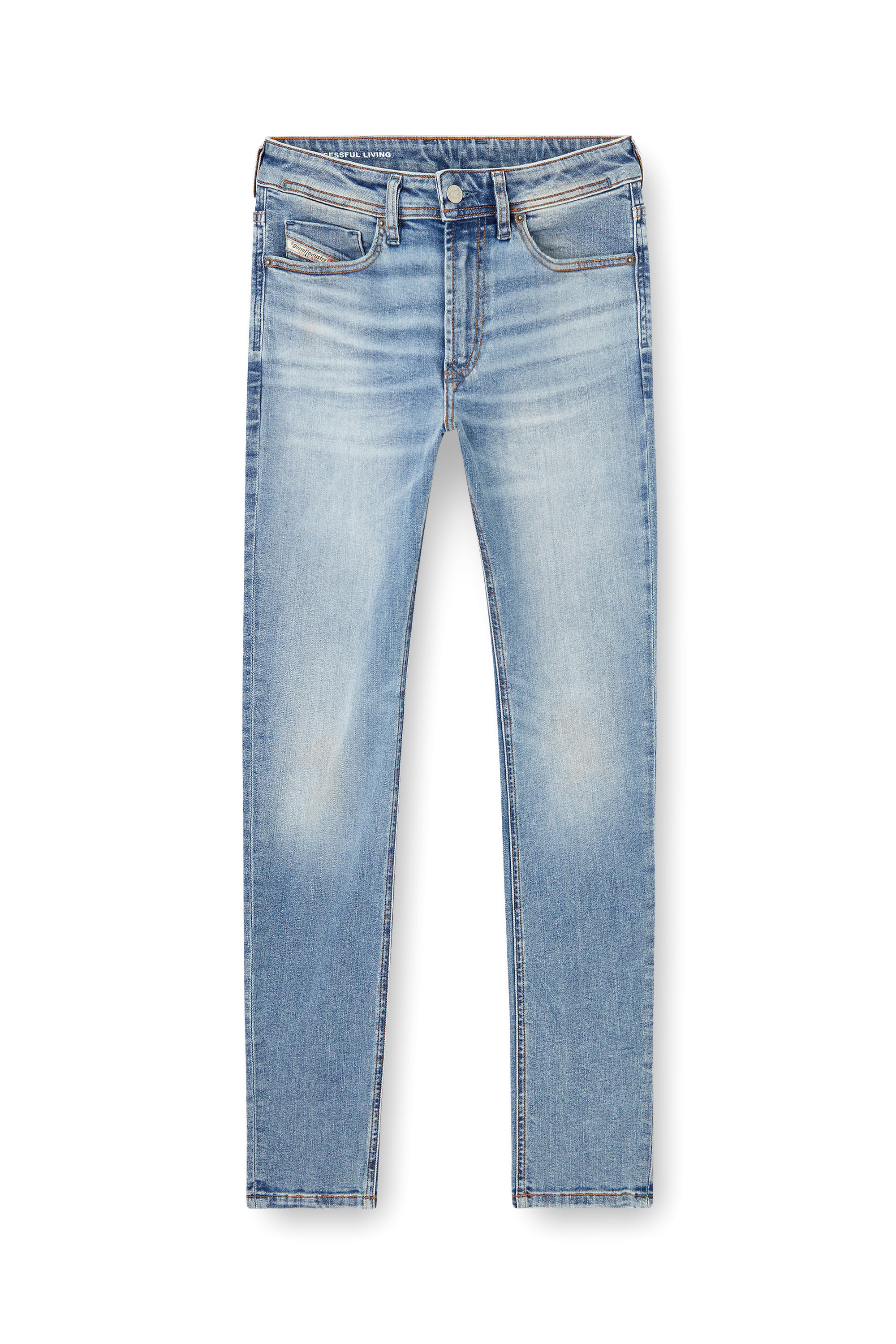 Skinny Jeans 1979 Sleenker 0DBDQ, Light Blue Diesel - Man's Skinny Jeans 1979 Sleenker 0DBDQ, Light Blue - 2