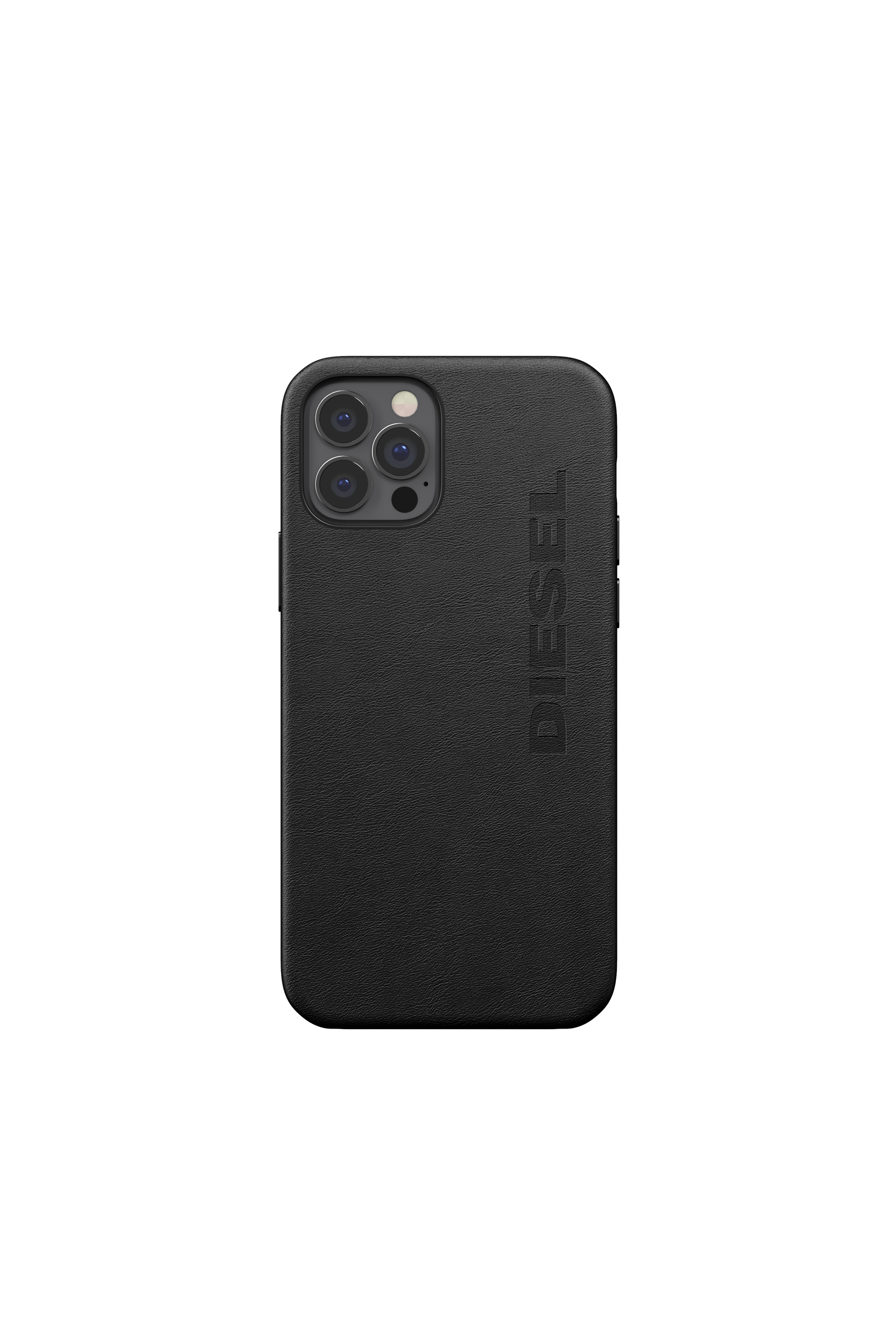 Diesel - 42516 STANDARD CASE, Unisex's Moulded case premium leather wrap for iPhone 12/12 Pro in Black - 2