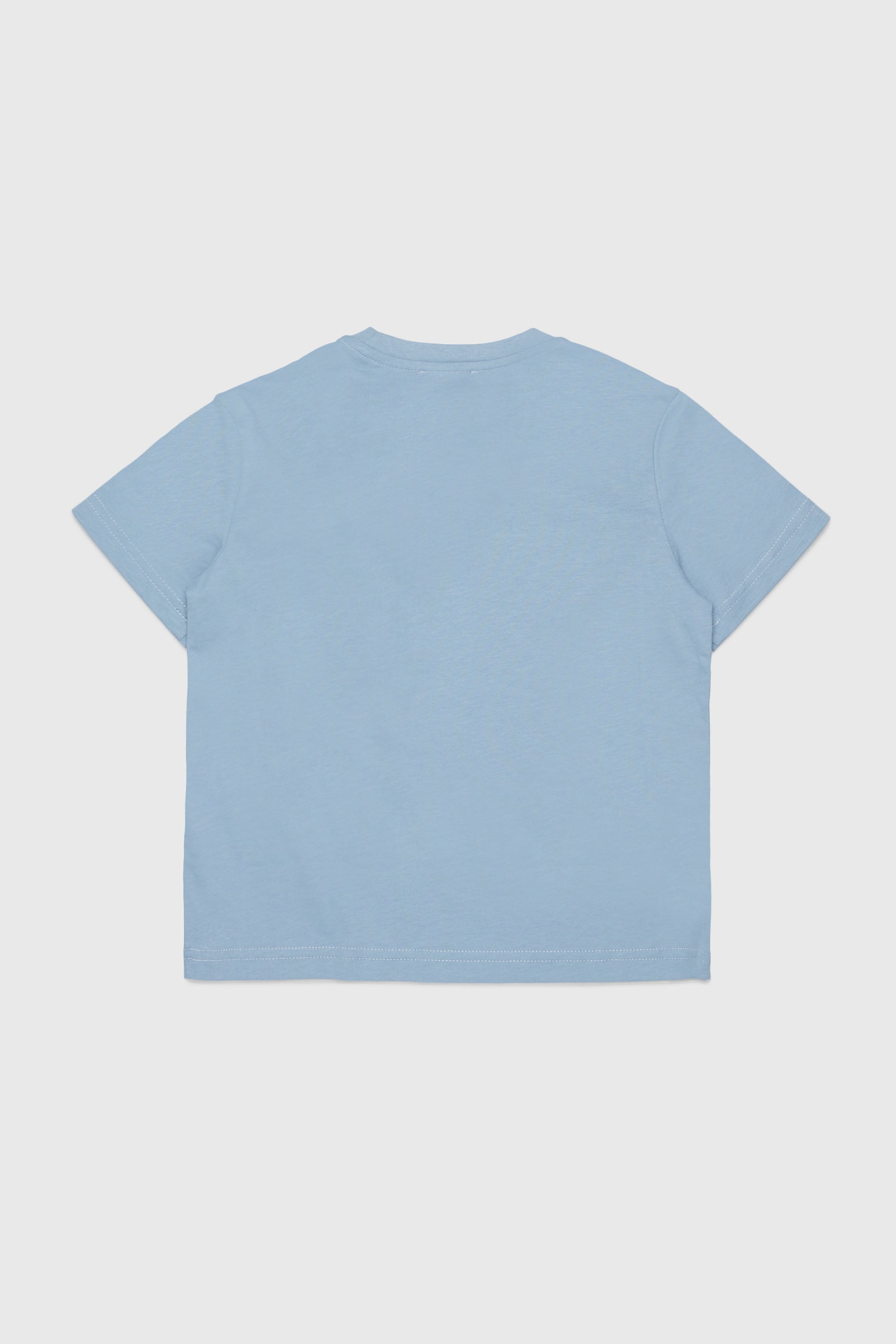Diesel - TROSET, Woman's T-shirt with denim rose appliqu&eacute; in Light Blue - 2