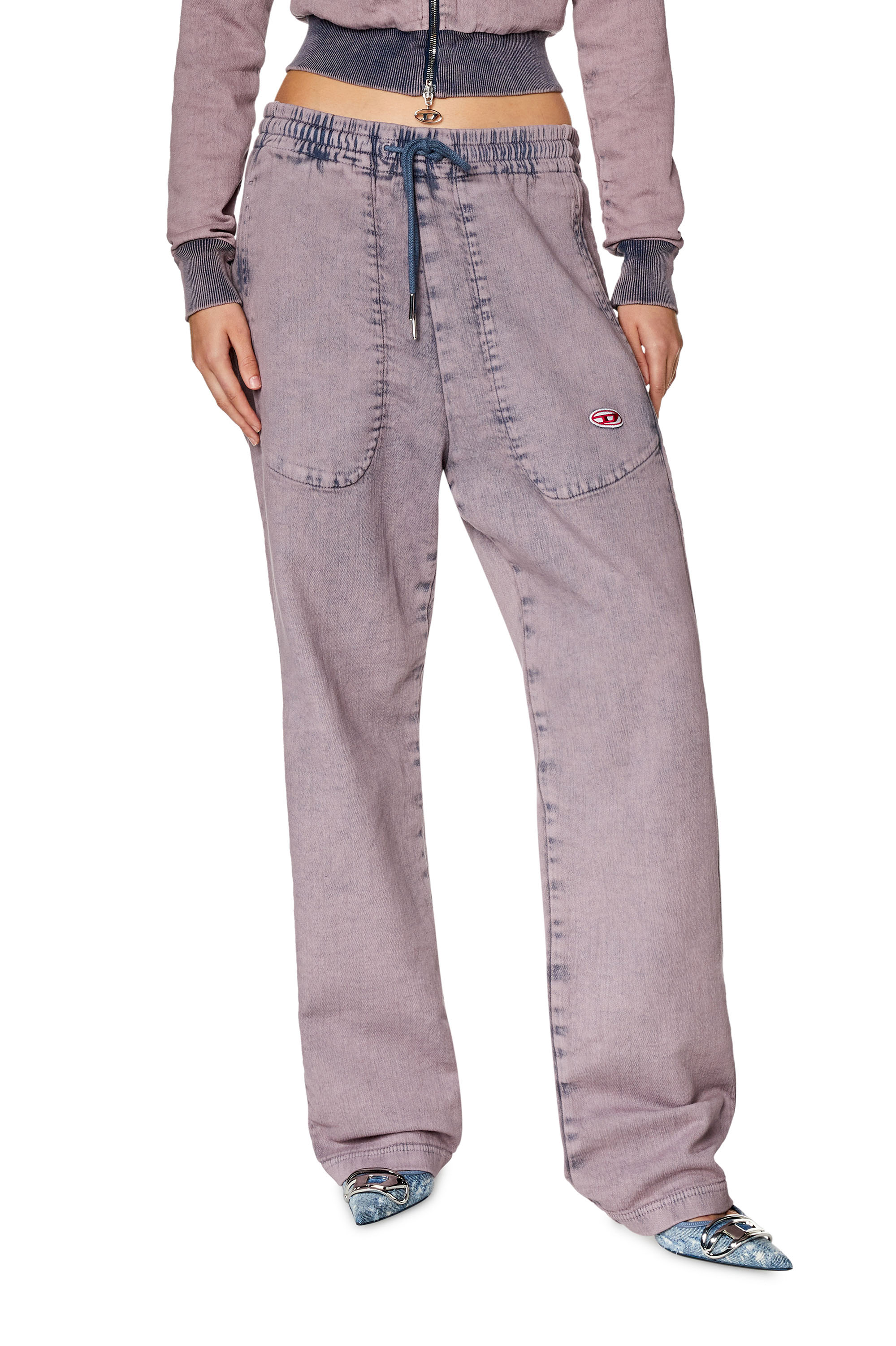 Diesel - Straight D-Martians Track Denim 09H04, Lilac - Image 2