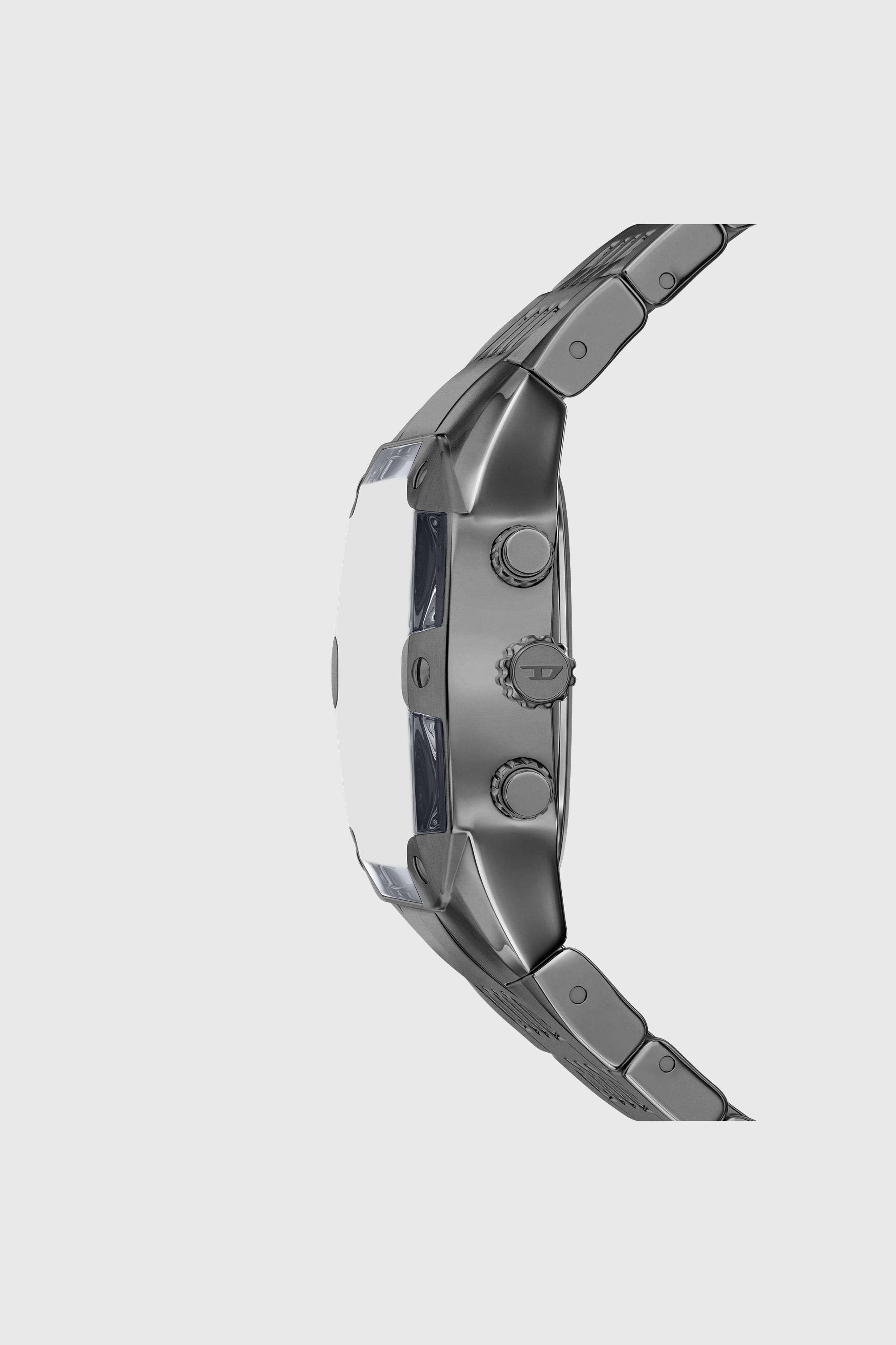 Diesel - DZ4717 WATCH, Man's Spiked Cushion gunmetal stainless steel watch in Dark grey - 3