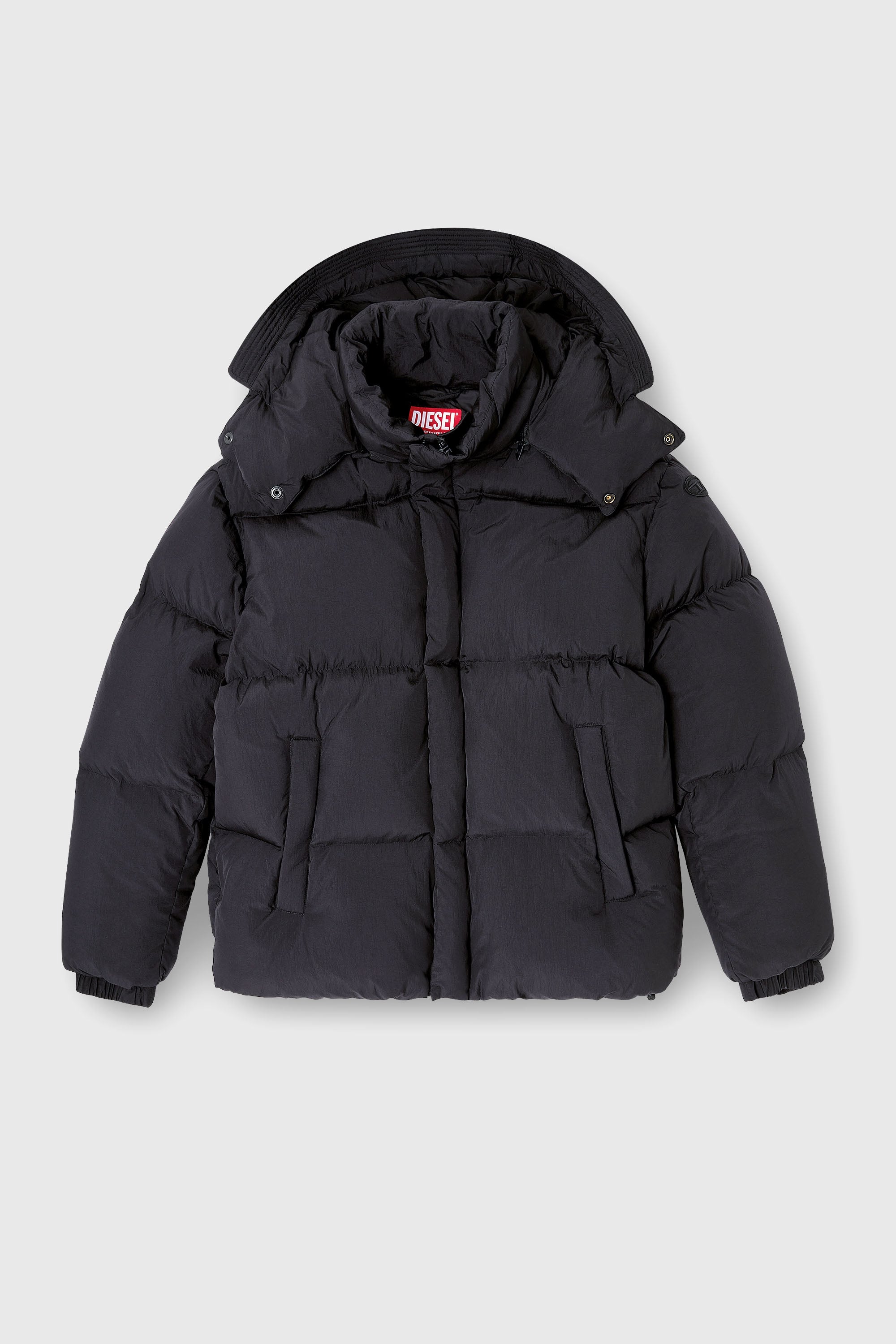 Diesel - W-ROLFYS-WRD, Man's Quilted down jacket in ViralOff&reg; Taslan in Dark grey - 2