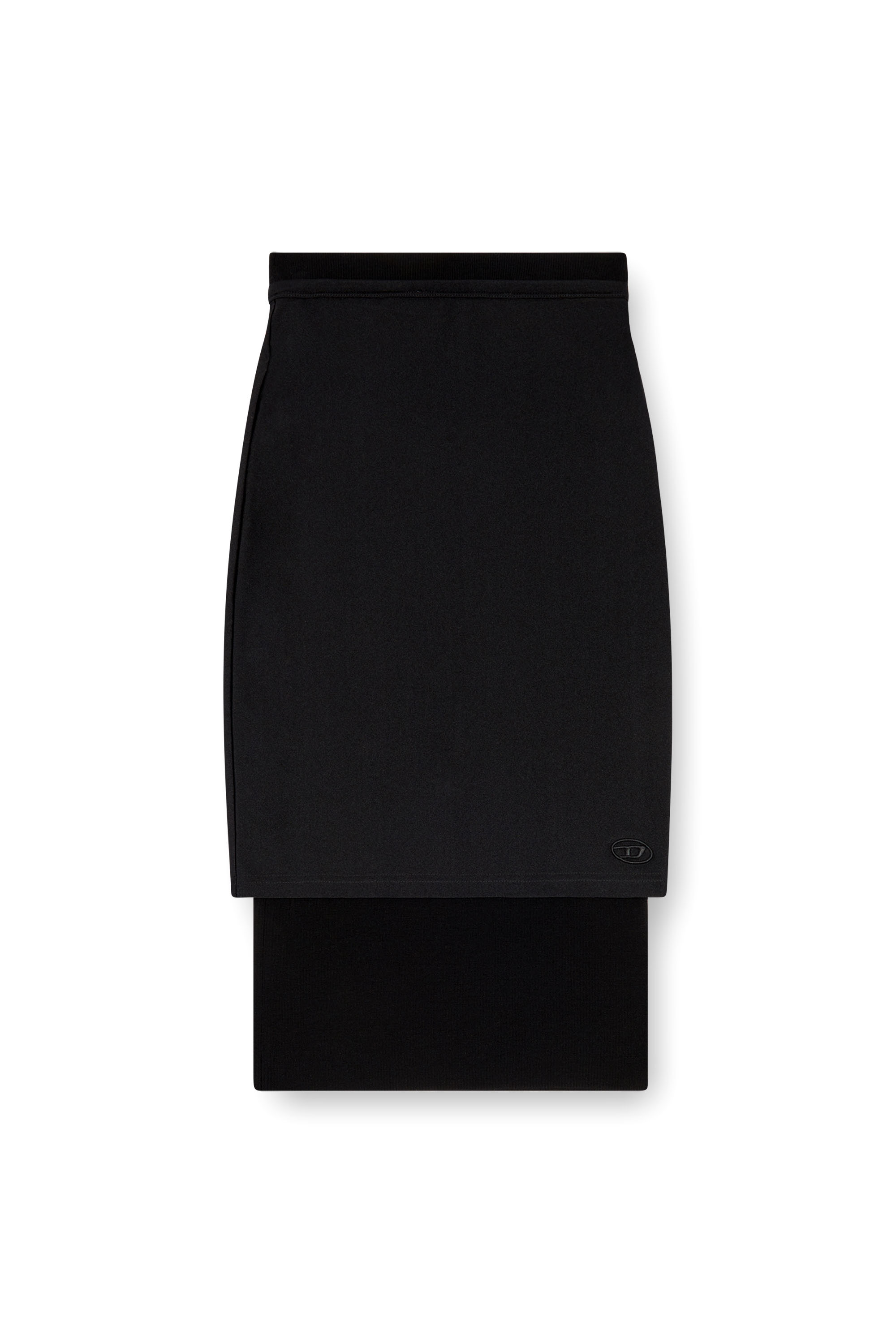 Diesel - M-ROSSY, Woman's Pencil skirt in wool and stretch fabric in Black - 3