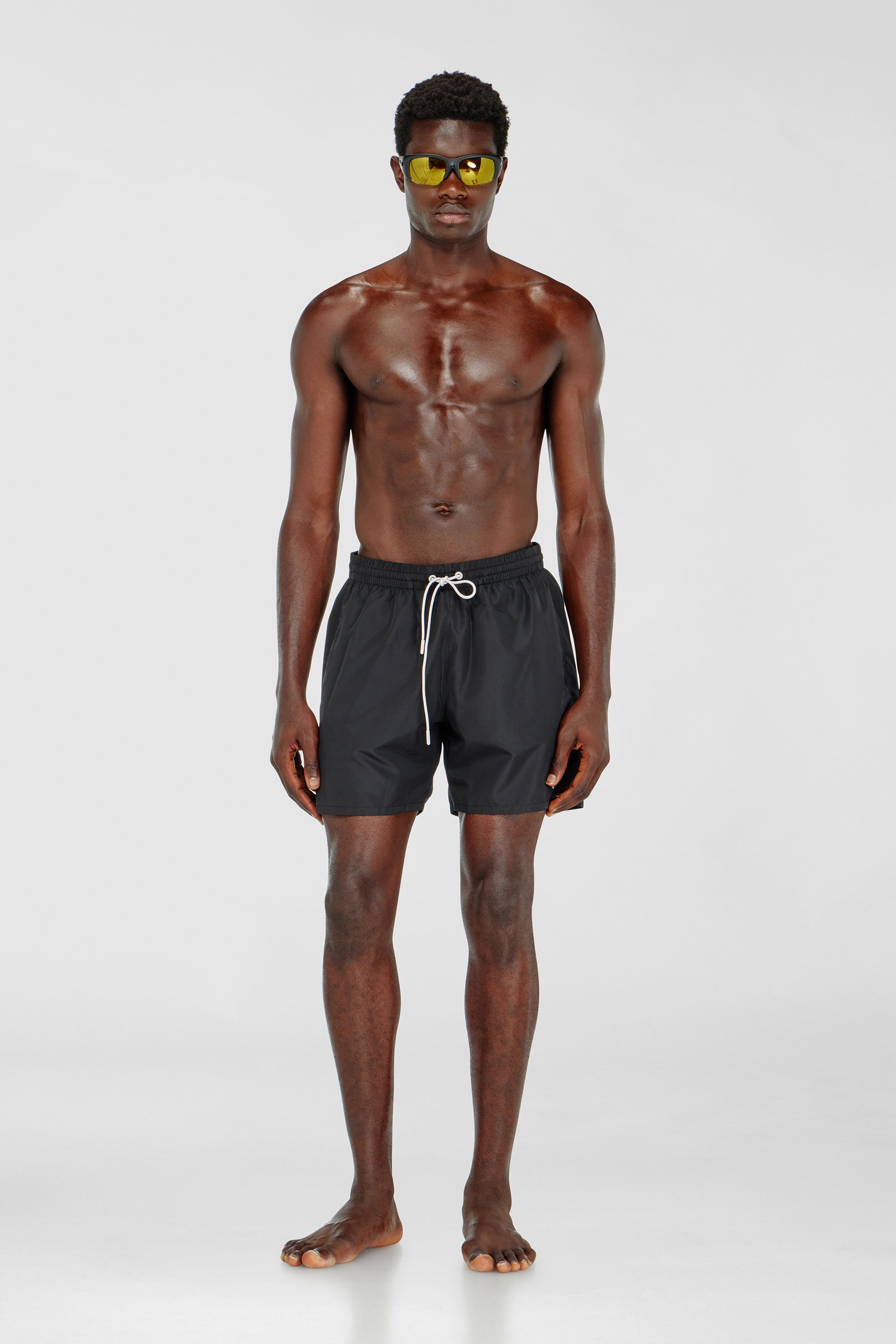 Diesel - GEORGE-41-UTLT, Man's Swim shorts with metallic Oval D logo in Black - 2