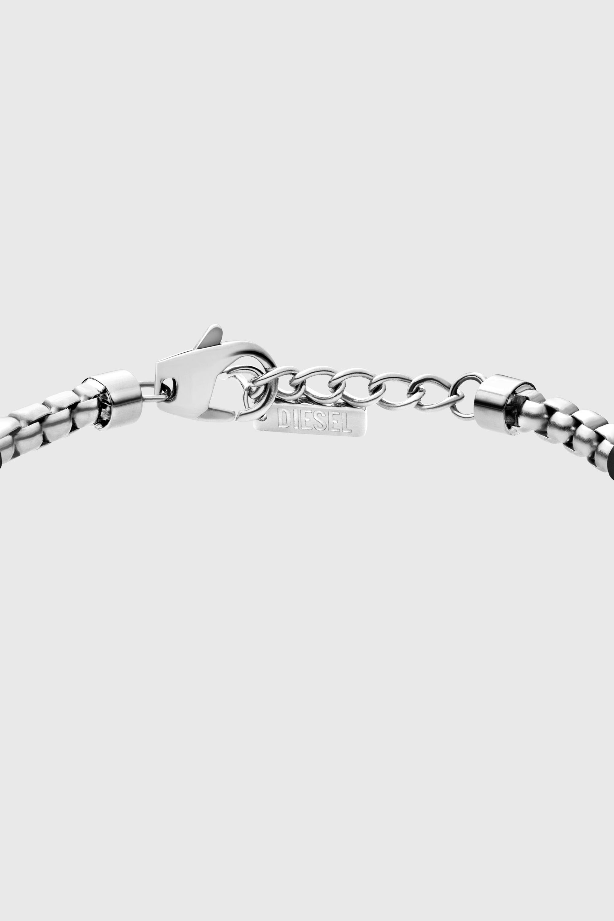 Diesel - DX1634931 JEWELLERY, Unisex's Two-tone stainless steel chain bracelet in Silver/Black - 2
