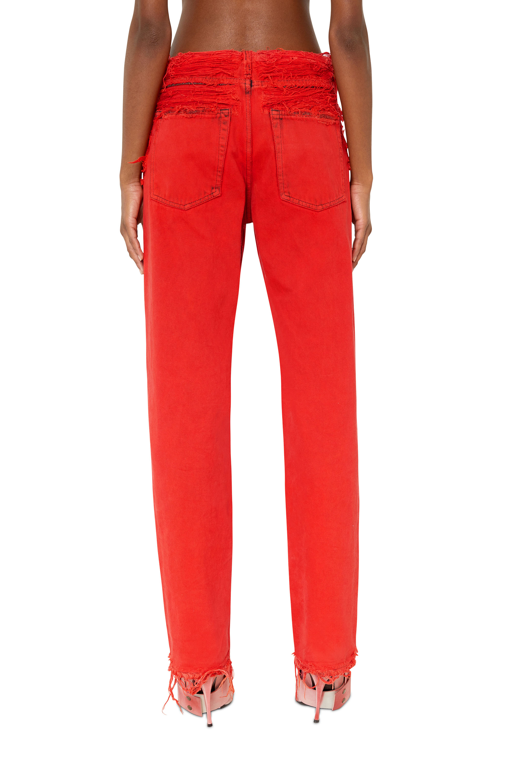 Diesel - D-Ark 007P1 Straight Jeans, Red - Image 2