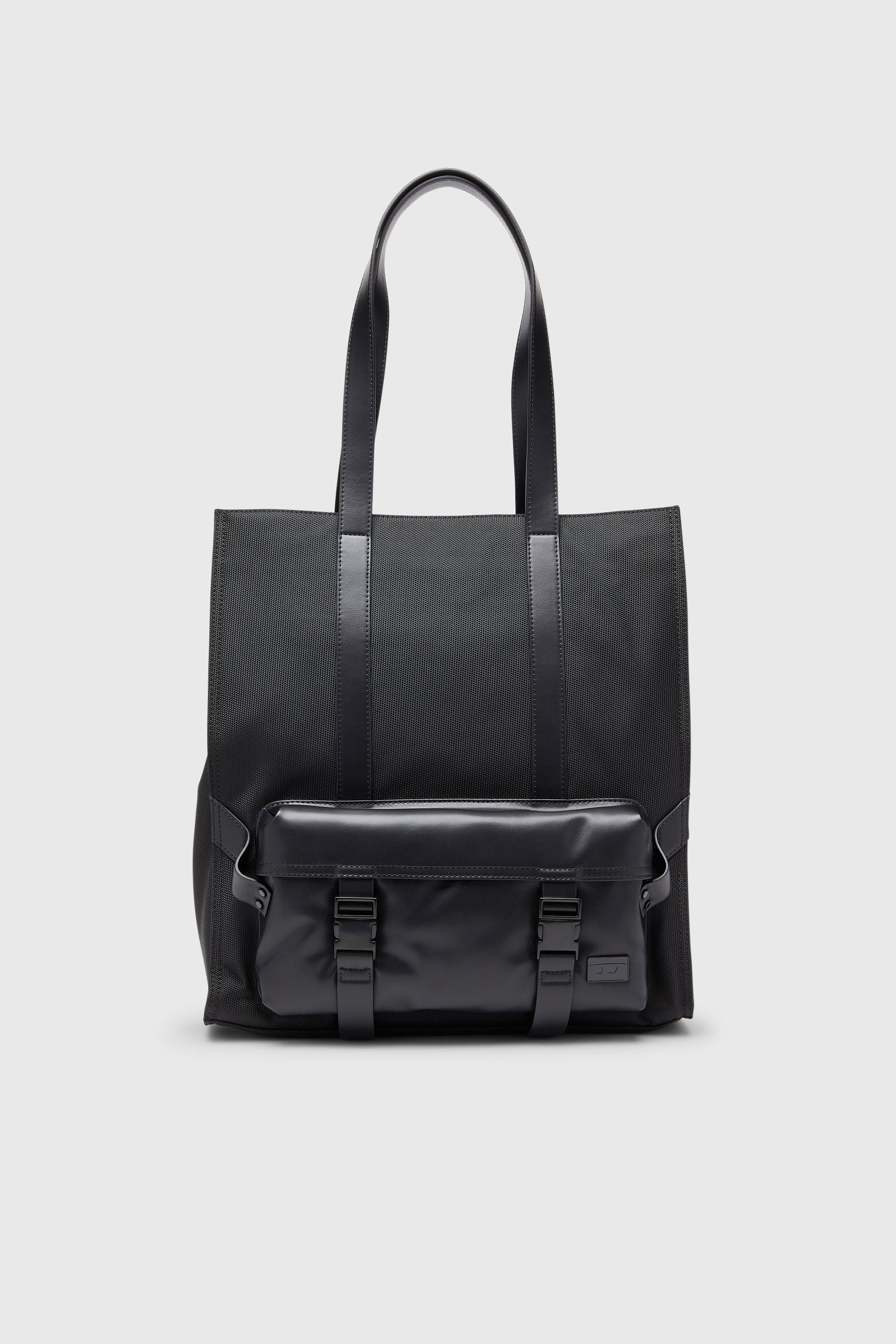 Diesel - MULTI-PKTS TOTE X, Unisex's Multi-Pkts - Shopping bag with flap pocket and zip in Black - 1