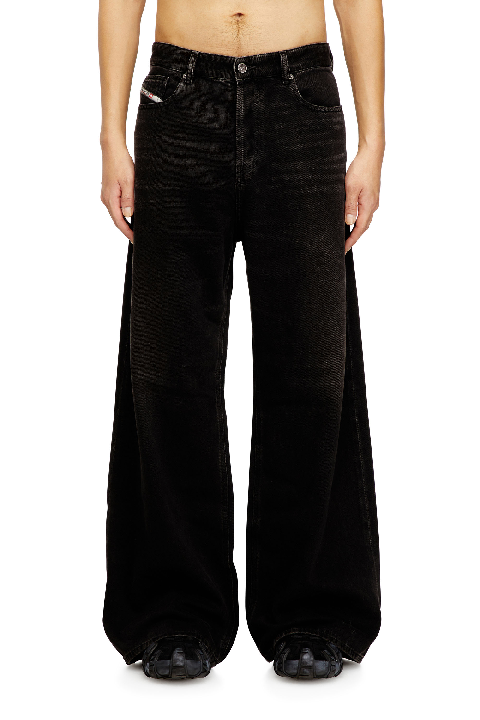 Diesel - Woman's Relaxed Jeans 1996 D-Sire 09J96, Black/Dark grey - 4
