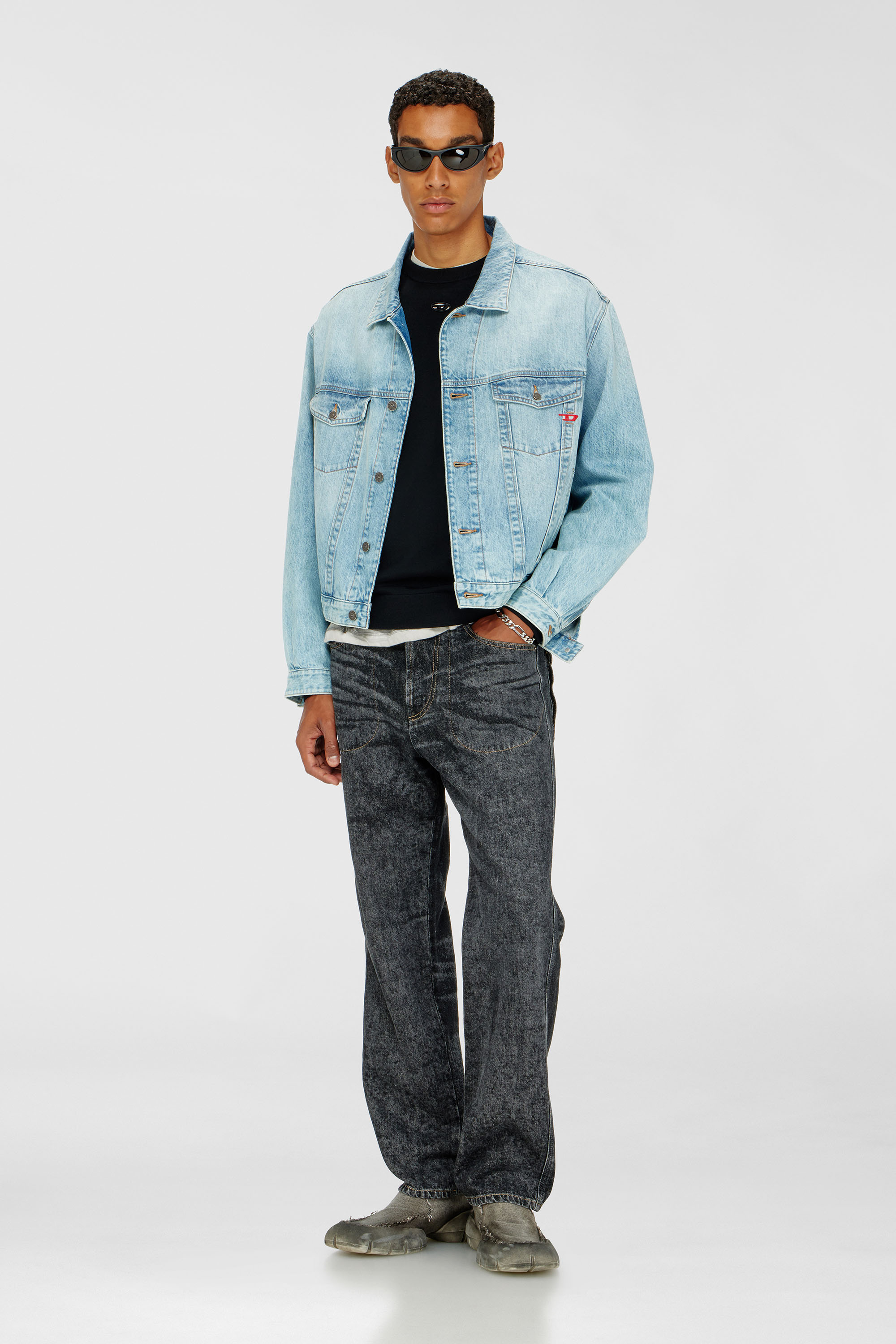Wool jumper with cut-out logo