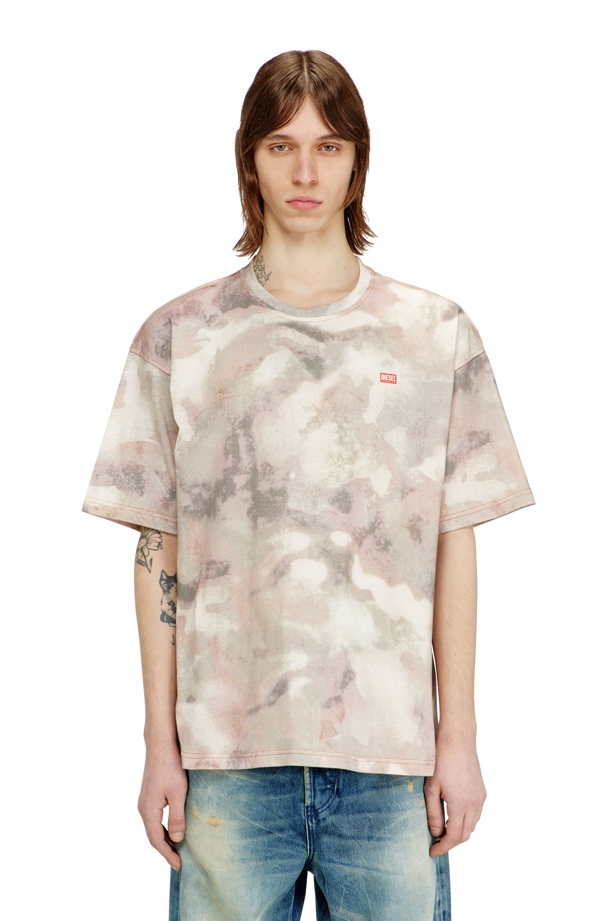 Diesel - T-BOXT-V7, Man's Heavy cotton T-shirt with camo print in null - 3