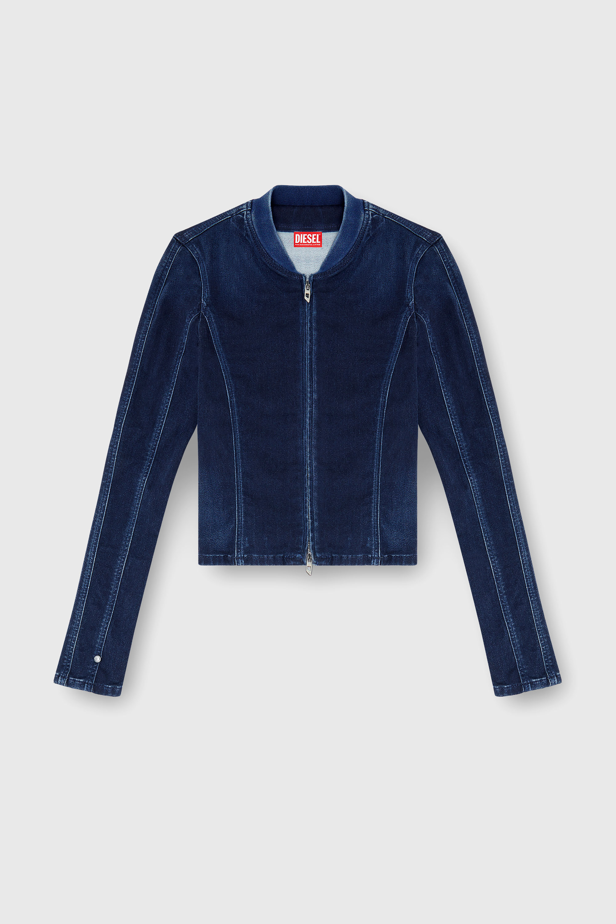 Diesel - DE-GARY-D JOGG, Woman's Cropped jacket in JoggJeans in Dark Blue - 2