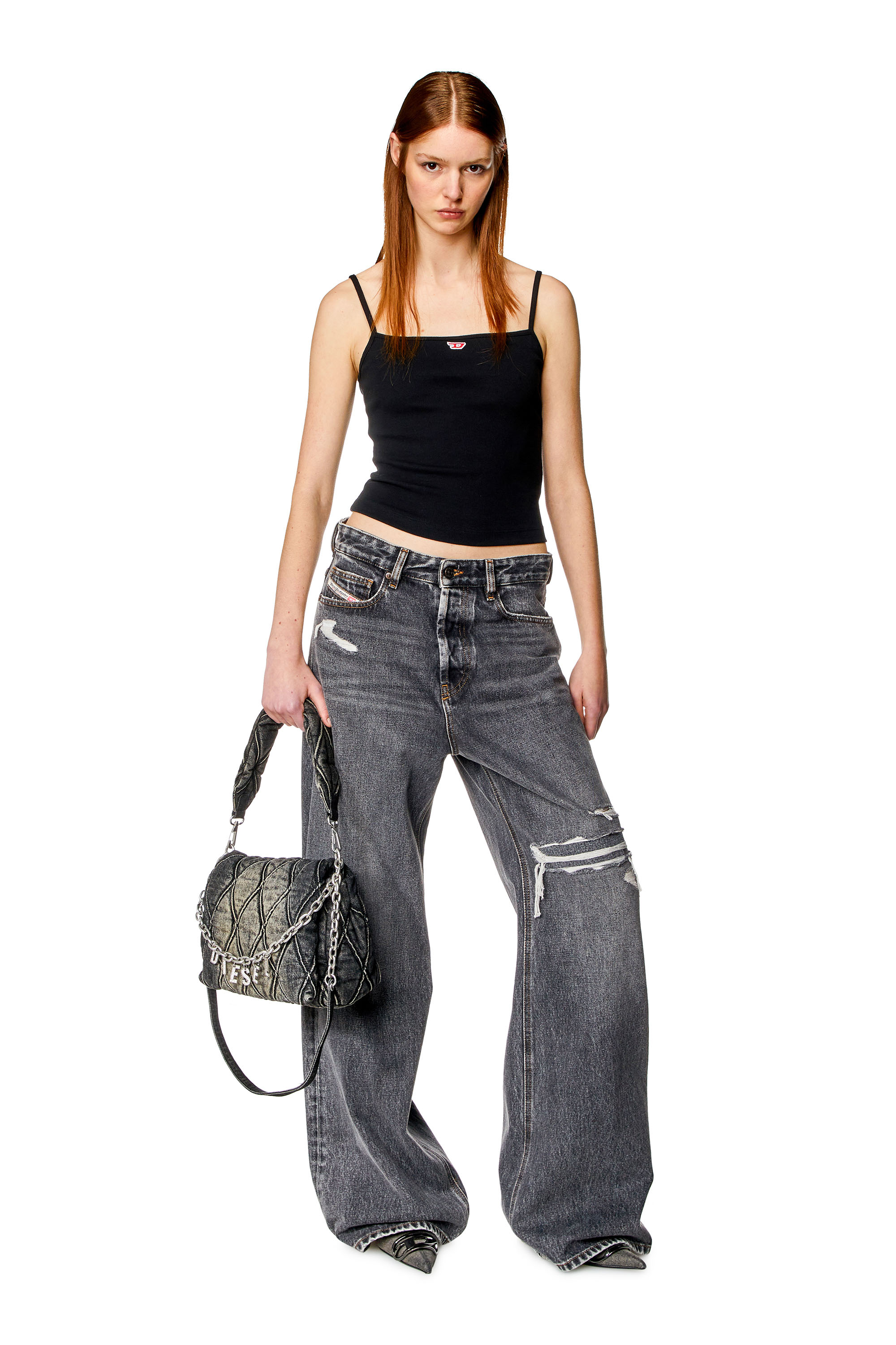 Diesel - 1996 D-Sire 007F6 Straight Jeans, Black/Dark grey - Image 4
