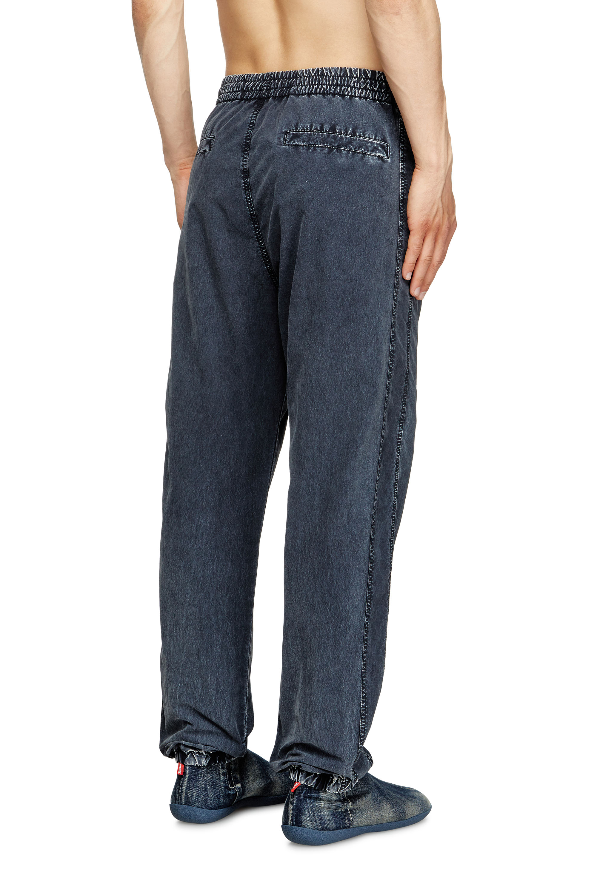 Diesel - P-WILSON, Man's Pants in recycled nylon taslan in Dark Blue - 4