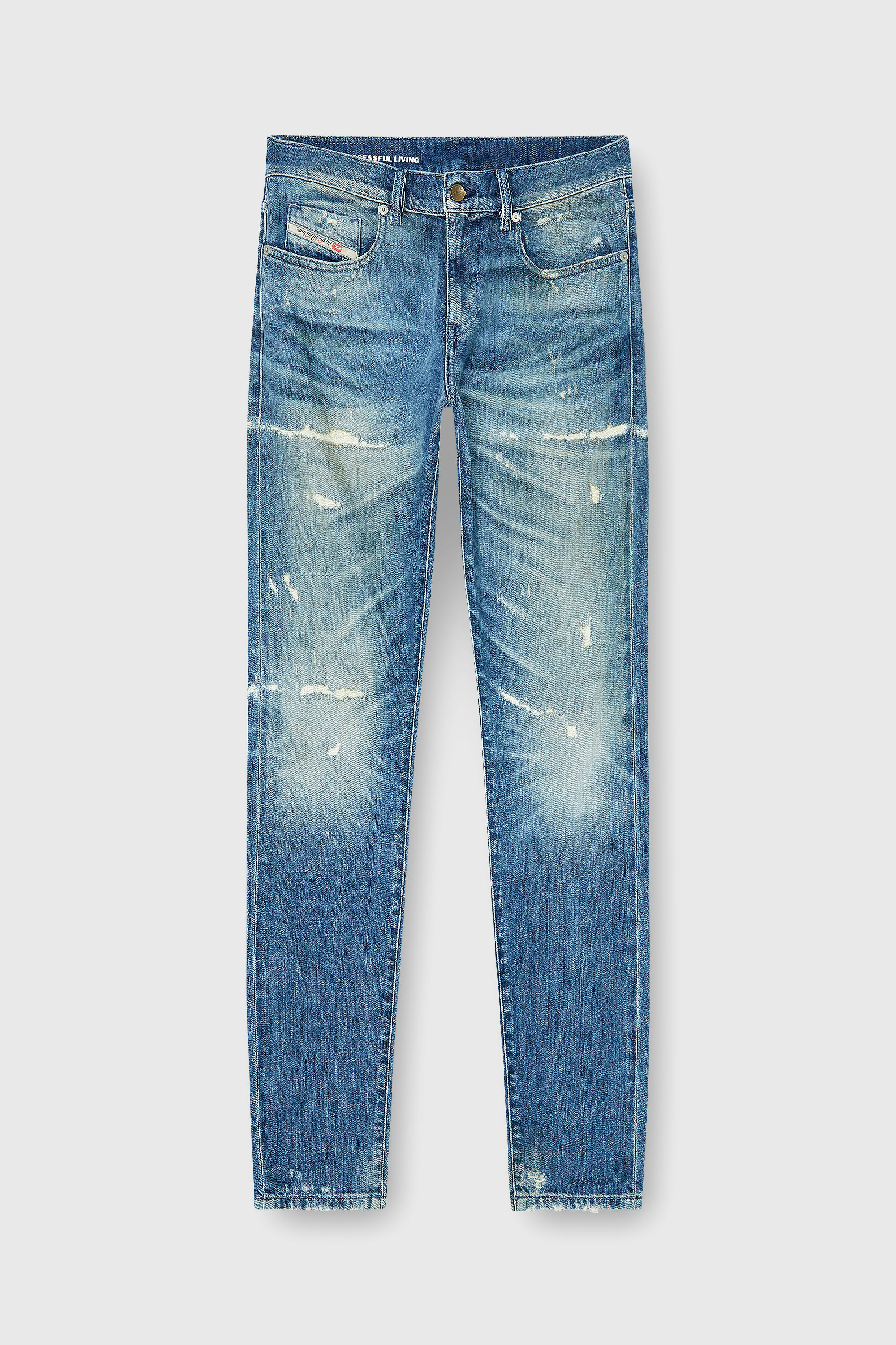 Diesel - Man's Slim Jeans 2019 D-Strukt 007EN, Medium blue - 2
