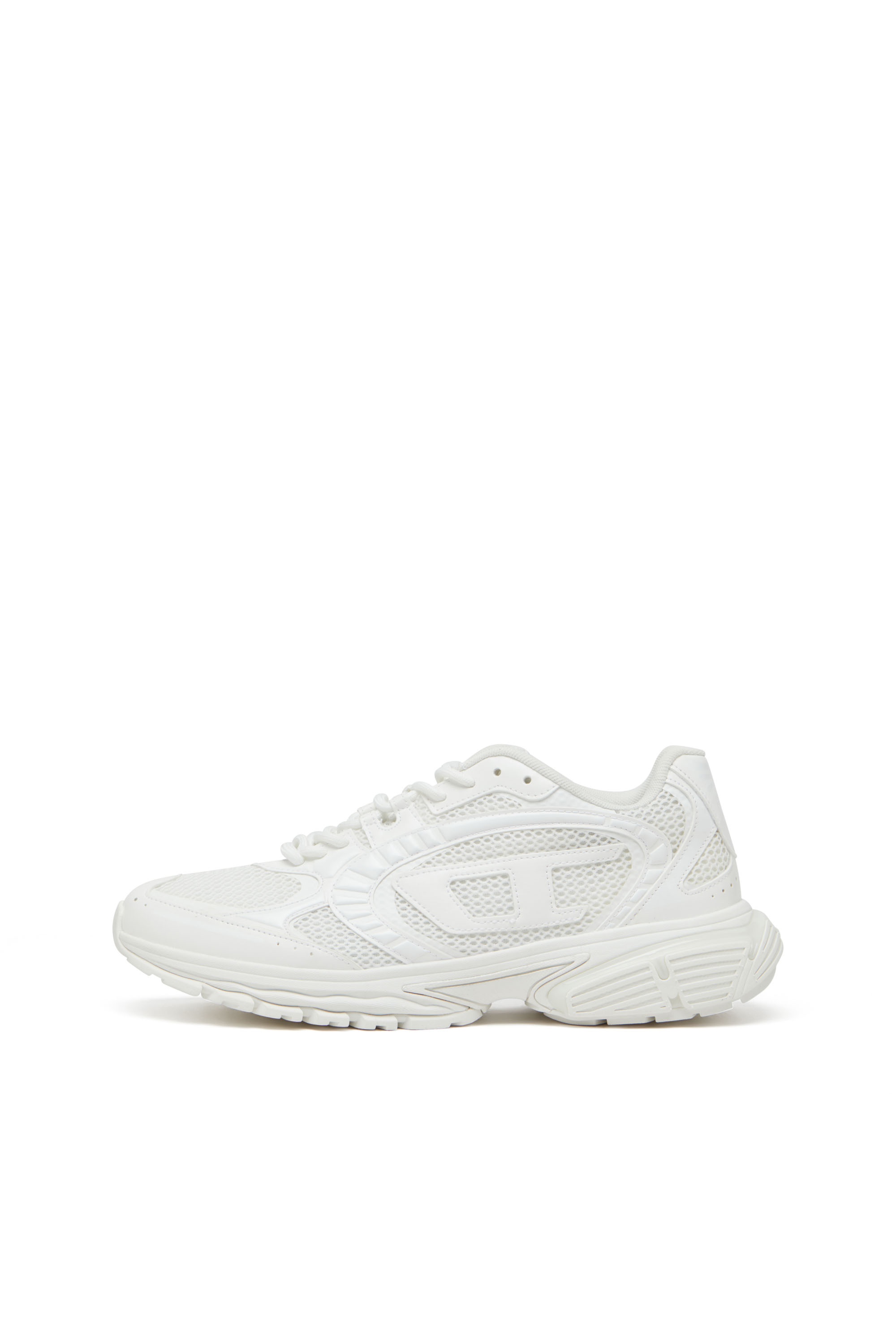 S-PRO-V-DENSE LOW, White Diesel - S-PRO-V-DENSE LOW, Man's S-Pro-V-Dense-Mesh sneakers with Oval D logo in White - 7