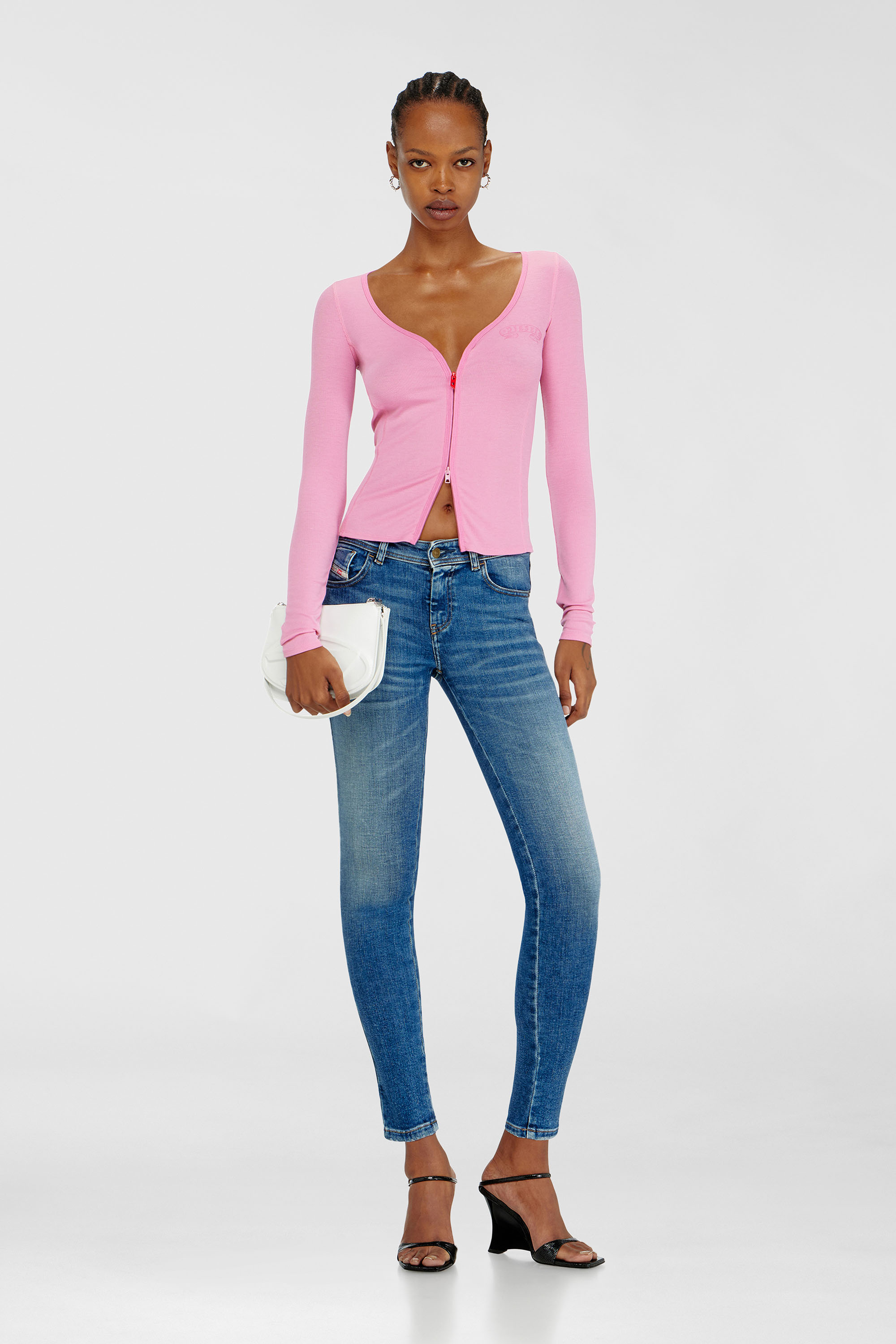 Diesel - Woman's Skinny Jeans 2017 Slandy 09P71, Medium blue - 1