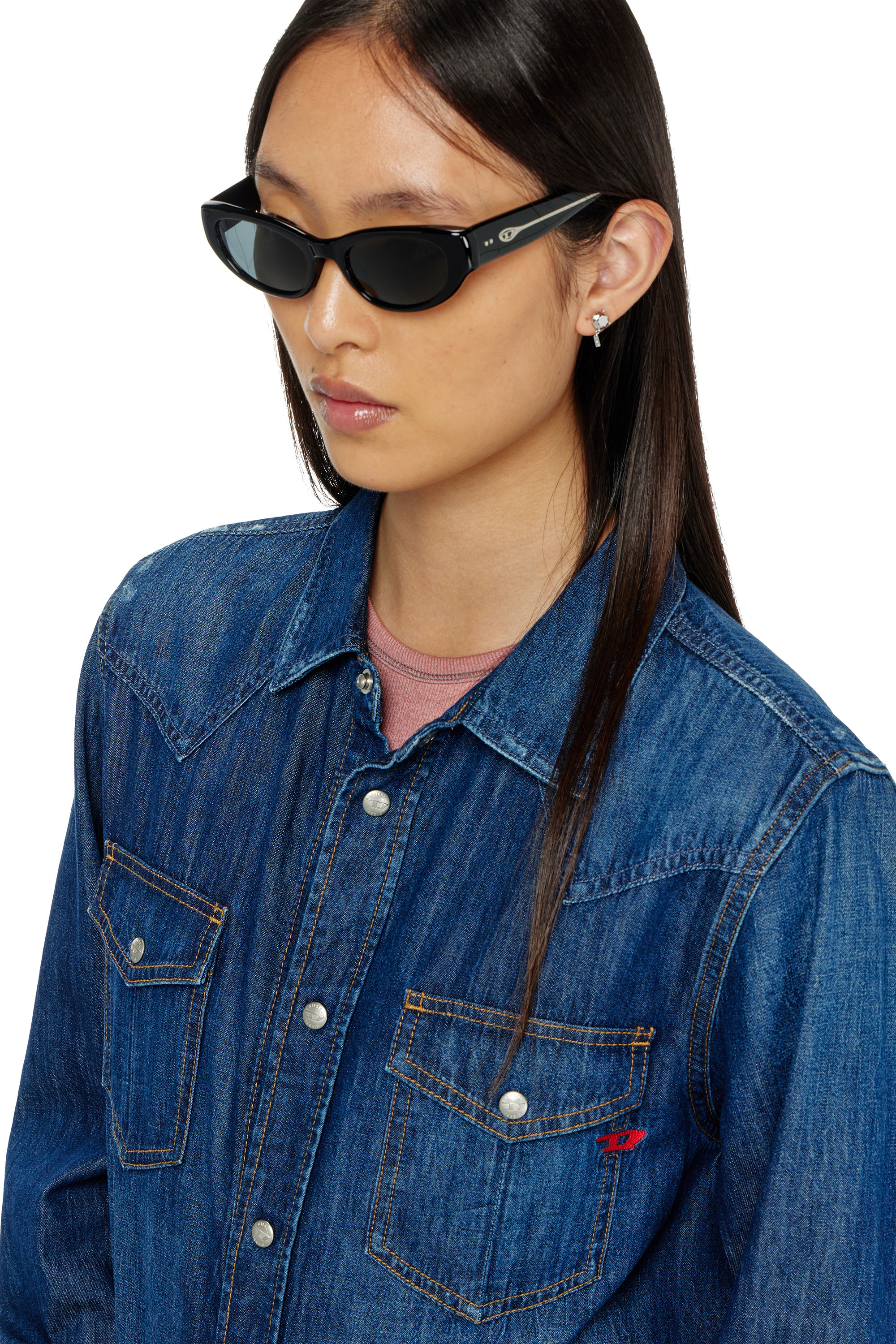 Diesel - 0DL2010U, Unisex's Cat-eye style sunglasses in Black - 4