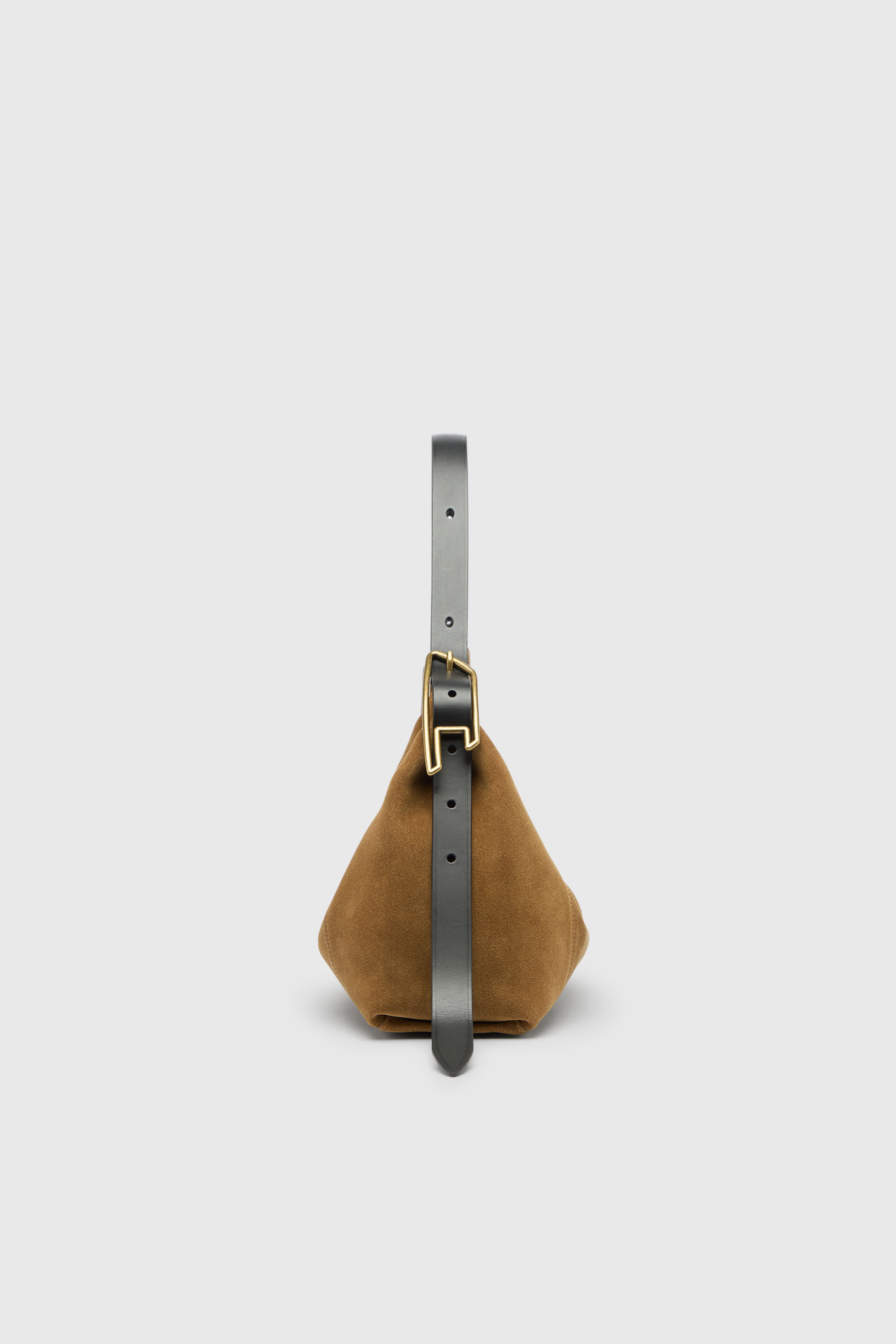 Diesel - D-LINE HOBO S, Woman's D-Line-Shoulder bag in waxed suede in Light Brown - 5