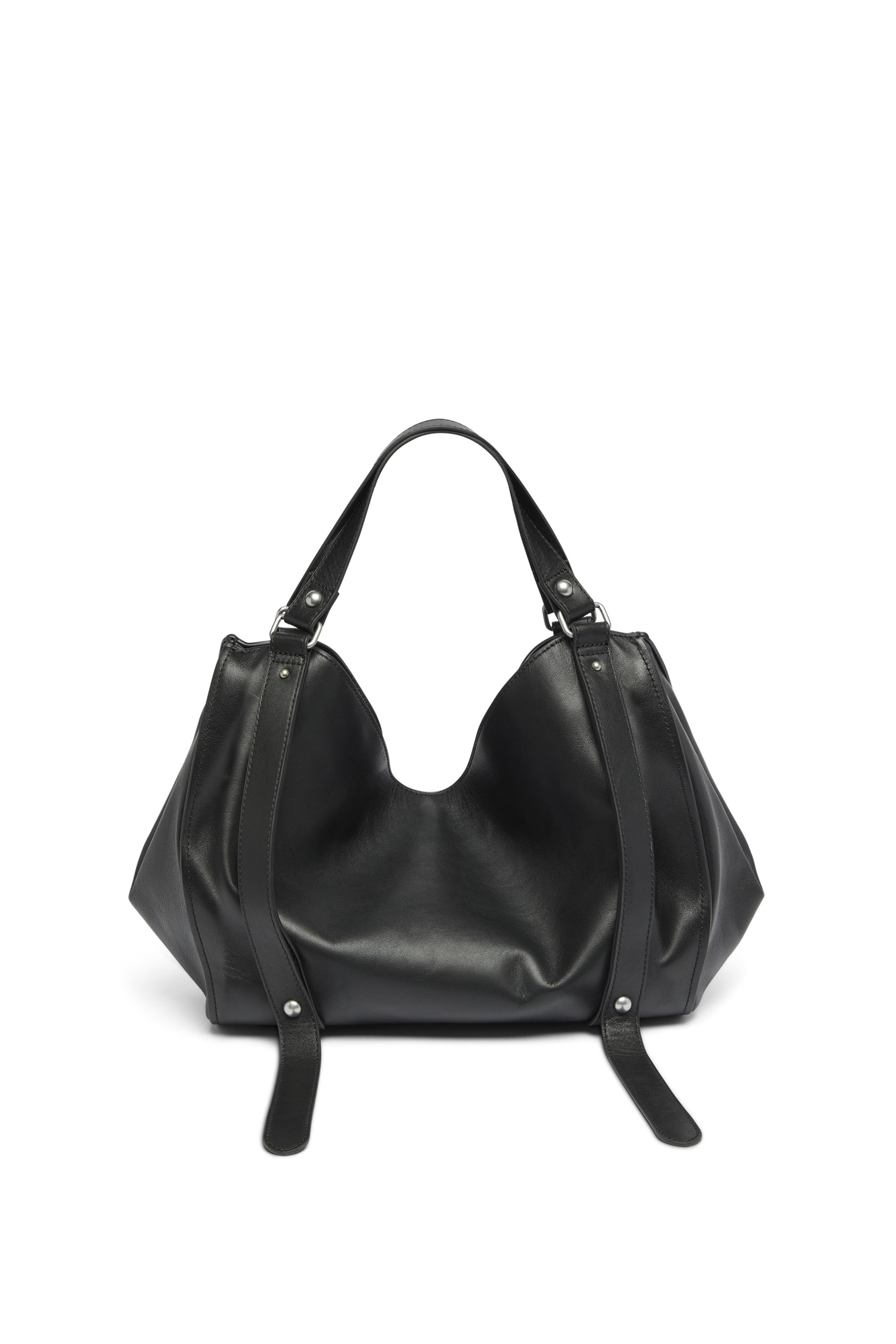 Diesel - D-ONE TOPHANDLE M, Unisex's D-One-Medium top-handle bag in treated leather in Black - 3
