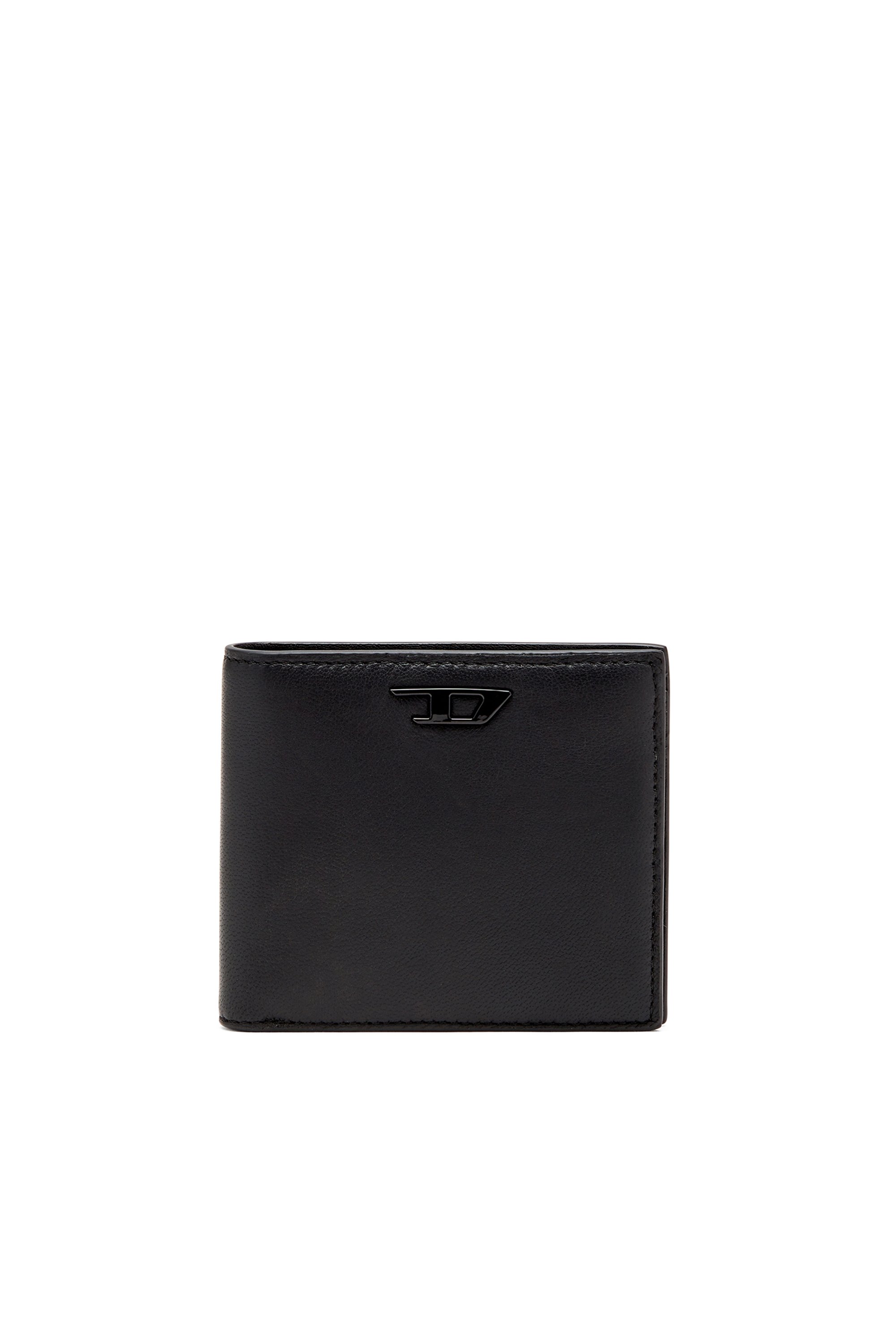 Diesel - RAVE BI-FOLD COIN S, Man's Nappa leather bi-fold wallet in Black - 1