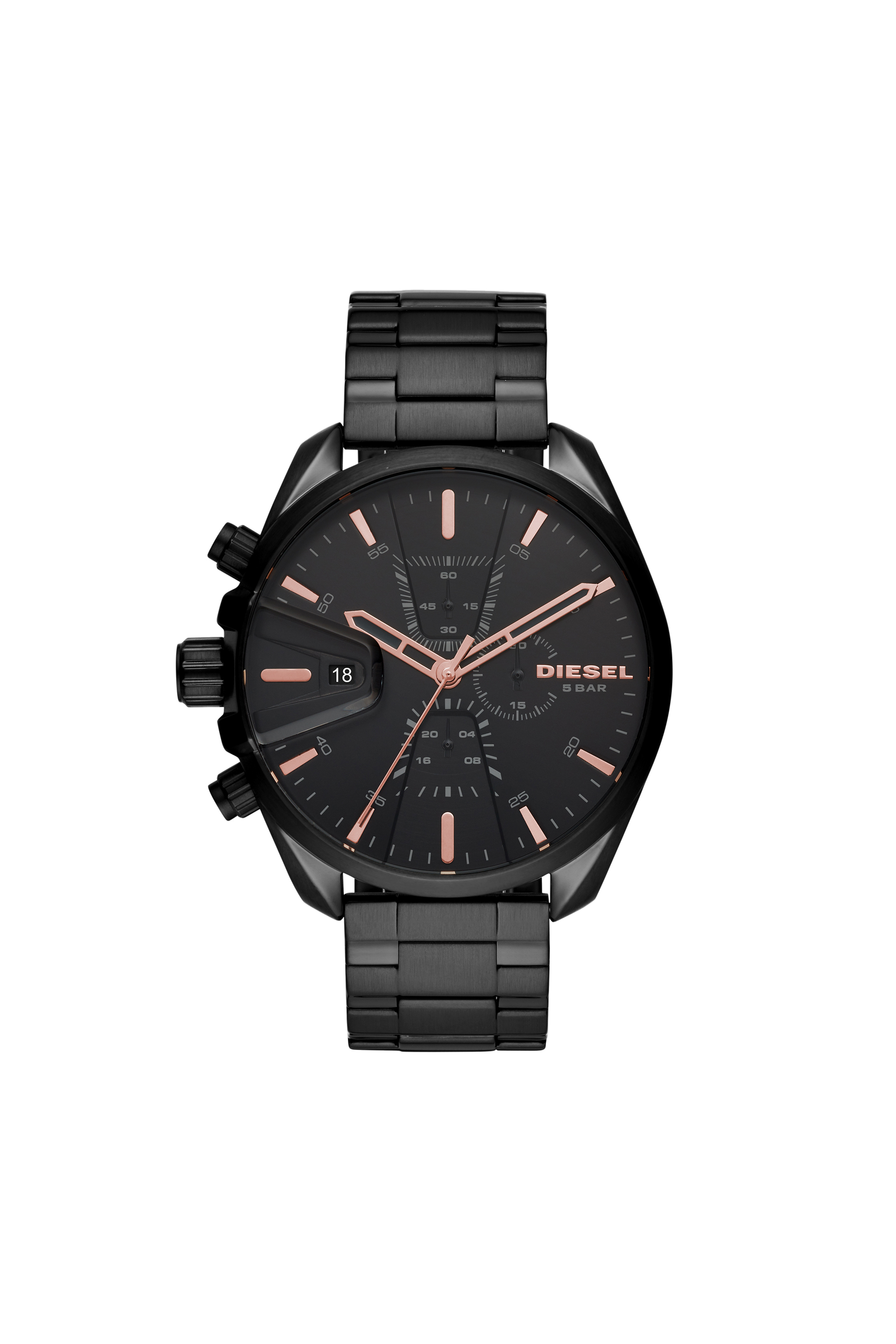 Diesel - DZ4524, Man's MS9 Chronograph Black Stainless Steel Watch in Black - 1