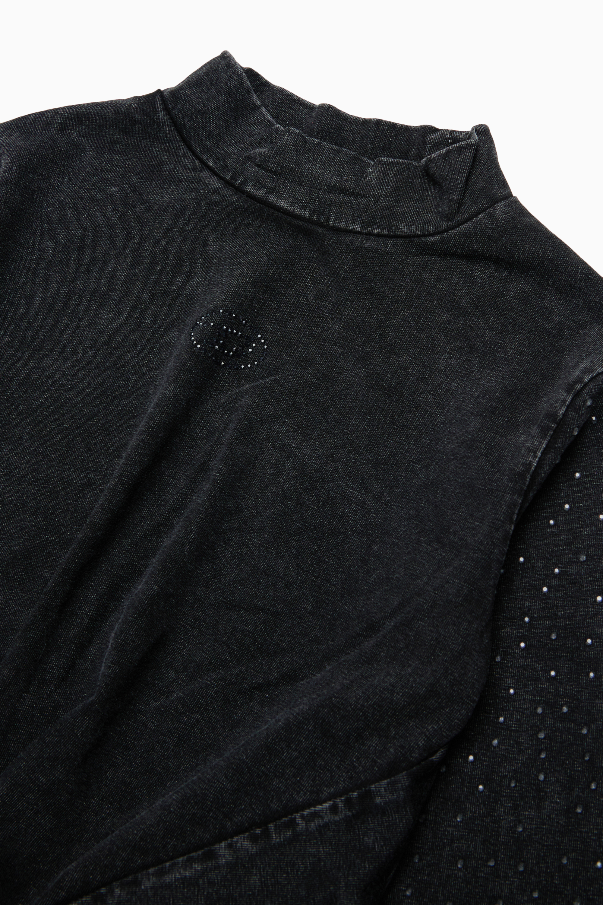 Diesel - TKNOT, Woman's Twist-hem top with rhinestones in Black - 3