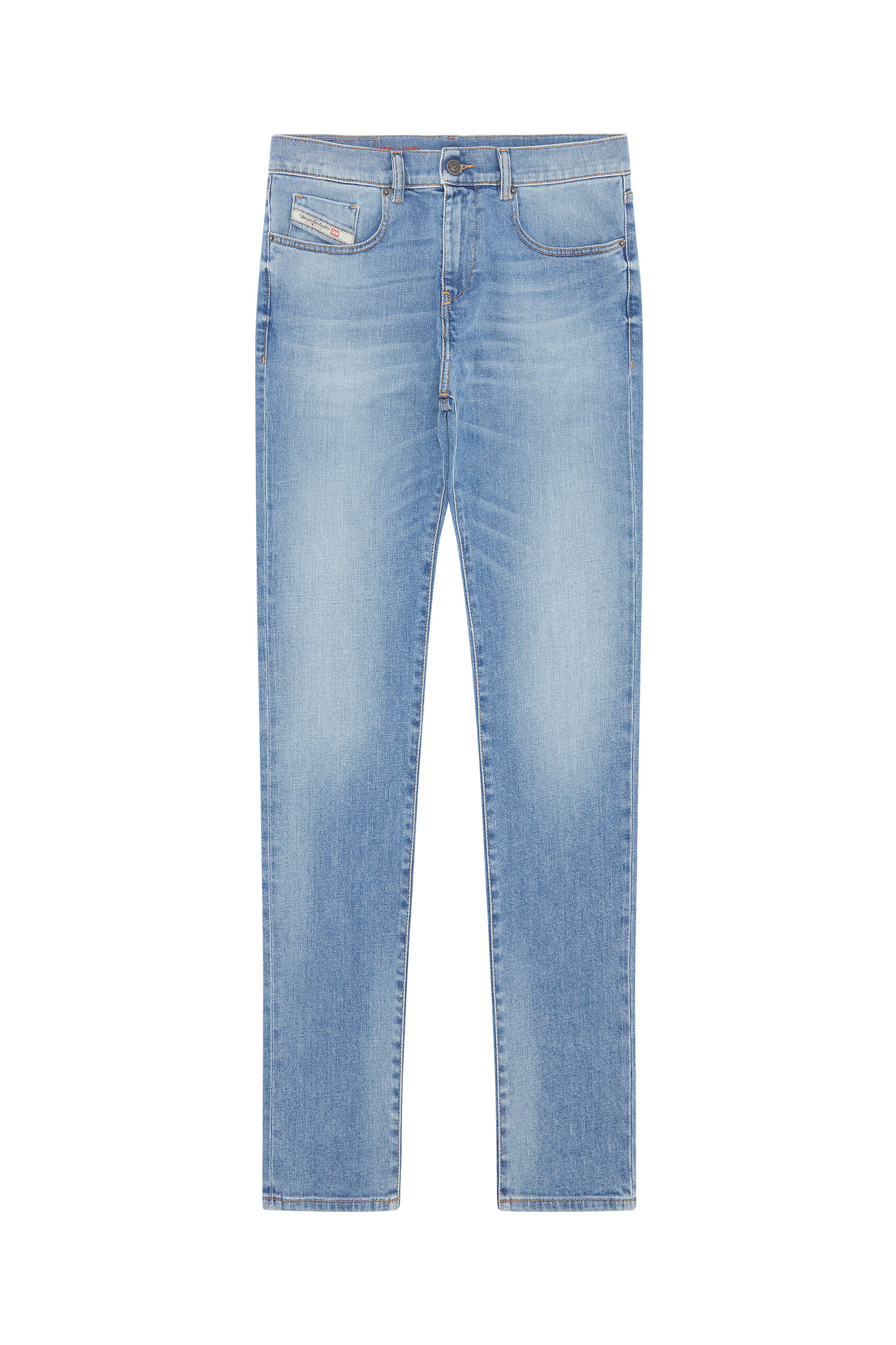 Diesel - 2019 D-Strukt 09E13 Slim Jeans, Light Blue - Image 6