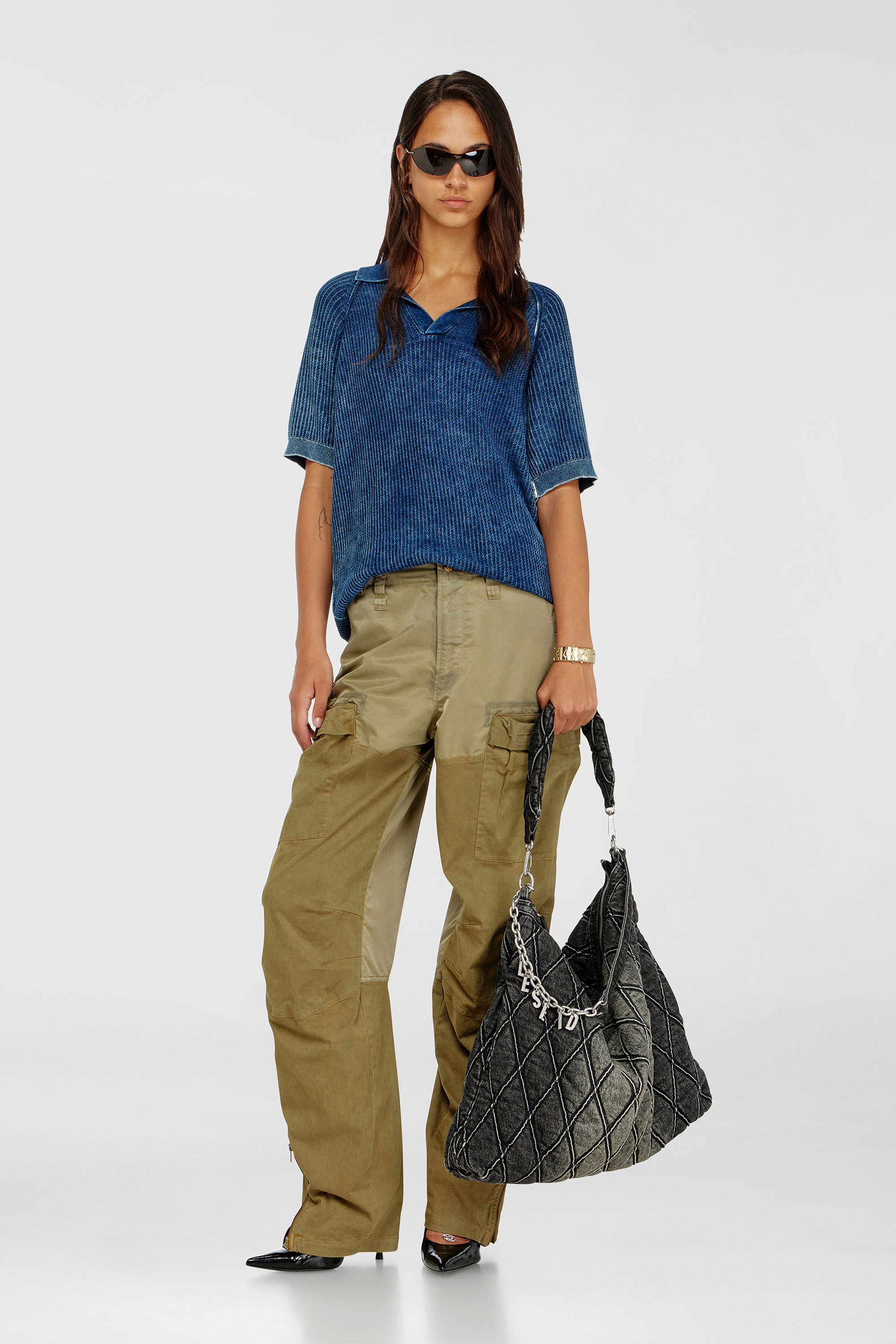 Cargo pants in cotton and nylon