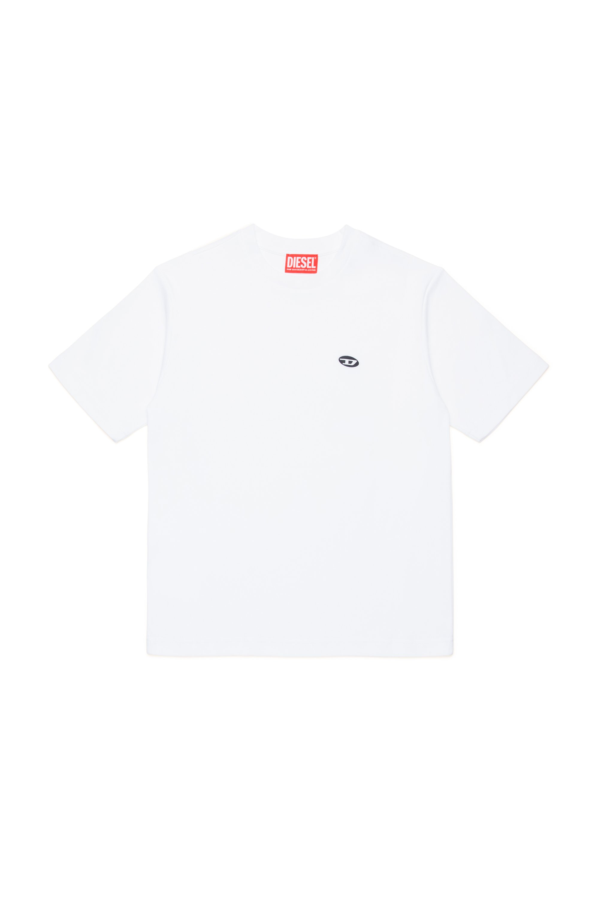 Diesel - TJUSTDOVALPJ OVER, Man T-shirt in organic cotton in White - Image 1
