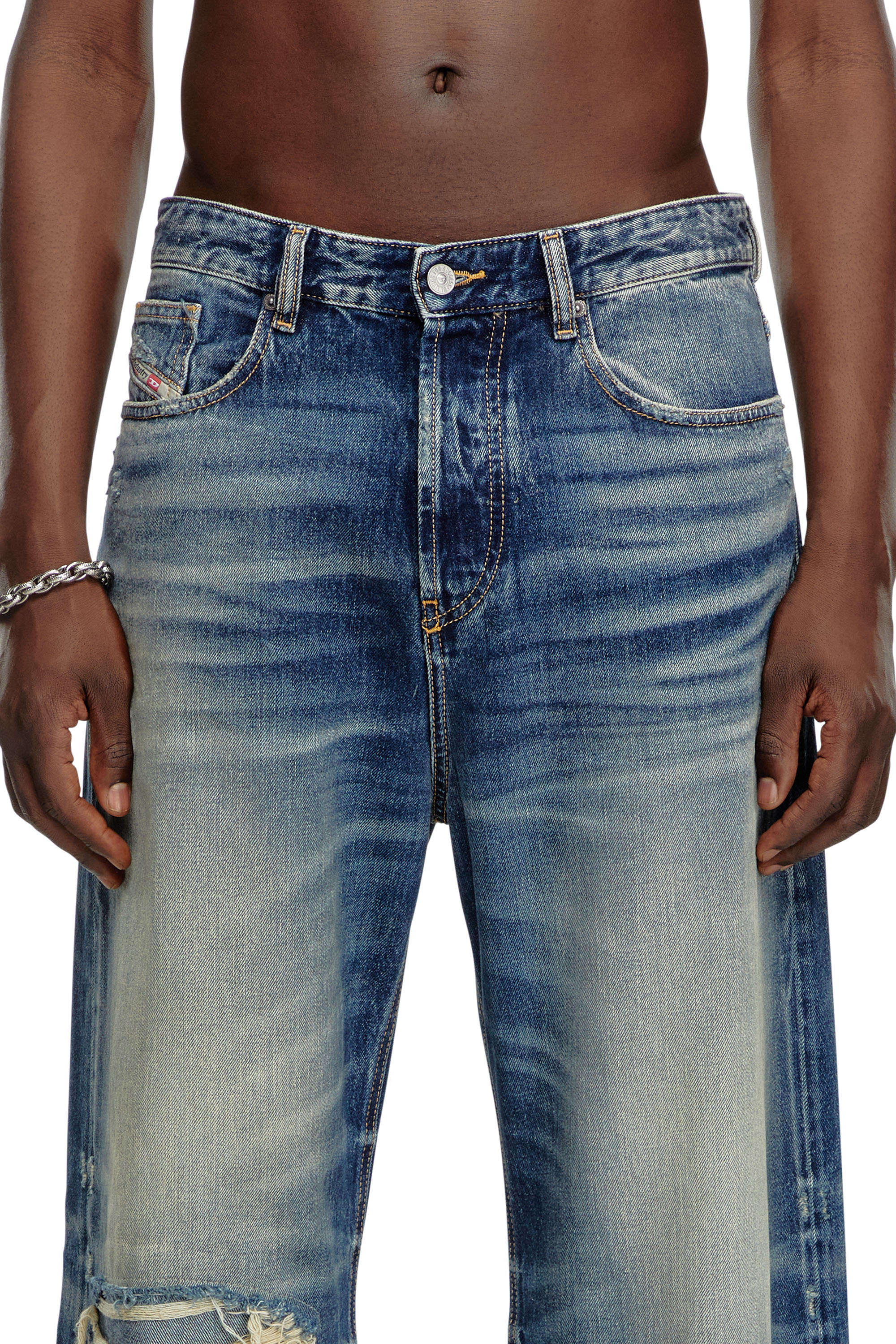 Diesel - Man's Relaxed Jeans D-Rise 09J95, Dark Blue - 5