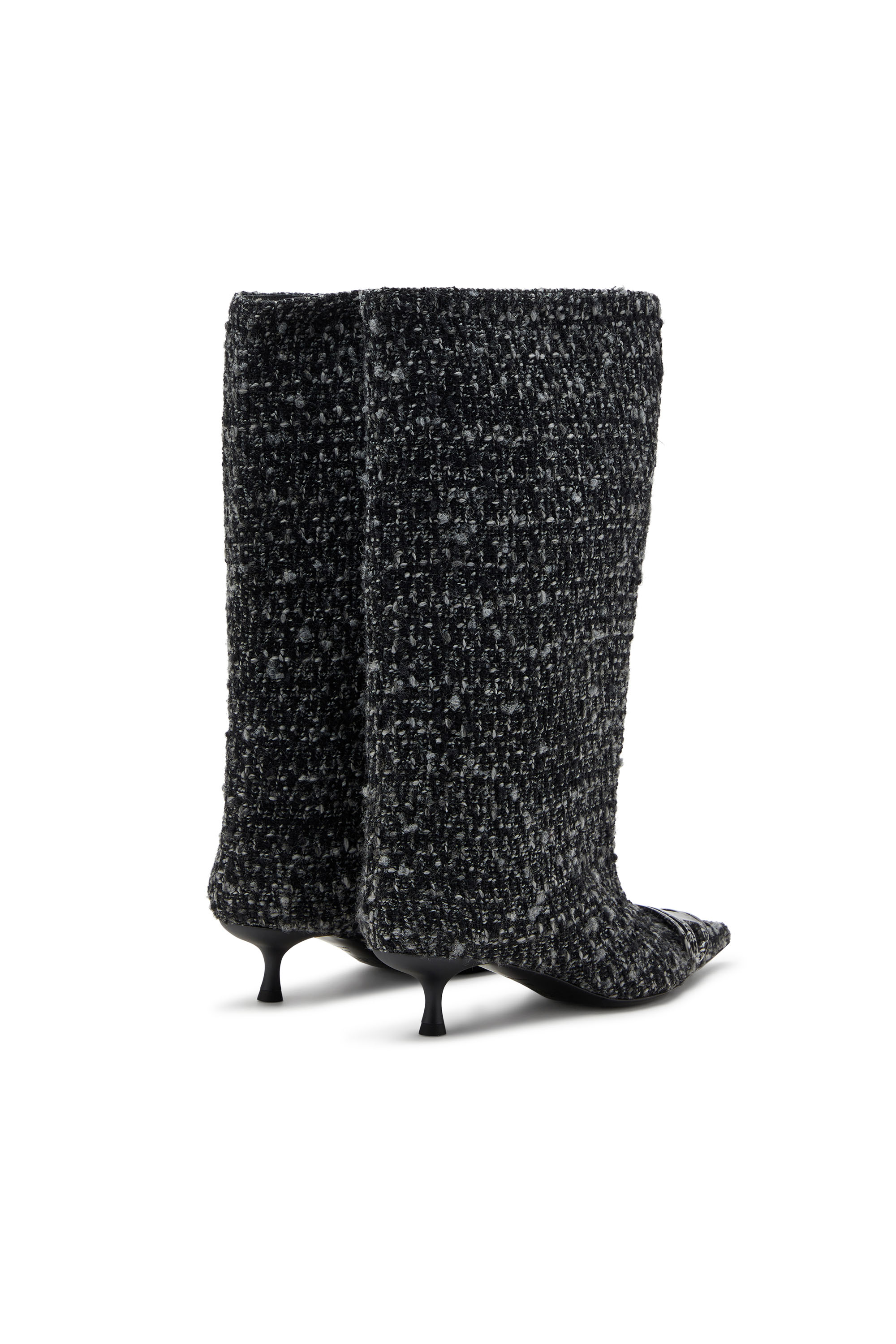 Diesel - D-VENUS 40 KB TUBE, Woman's D-Venus-Bouclé  knee-high boots in Black - 3
