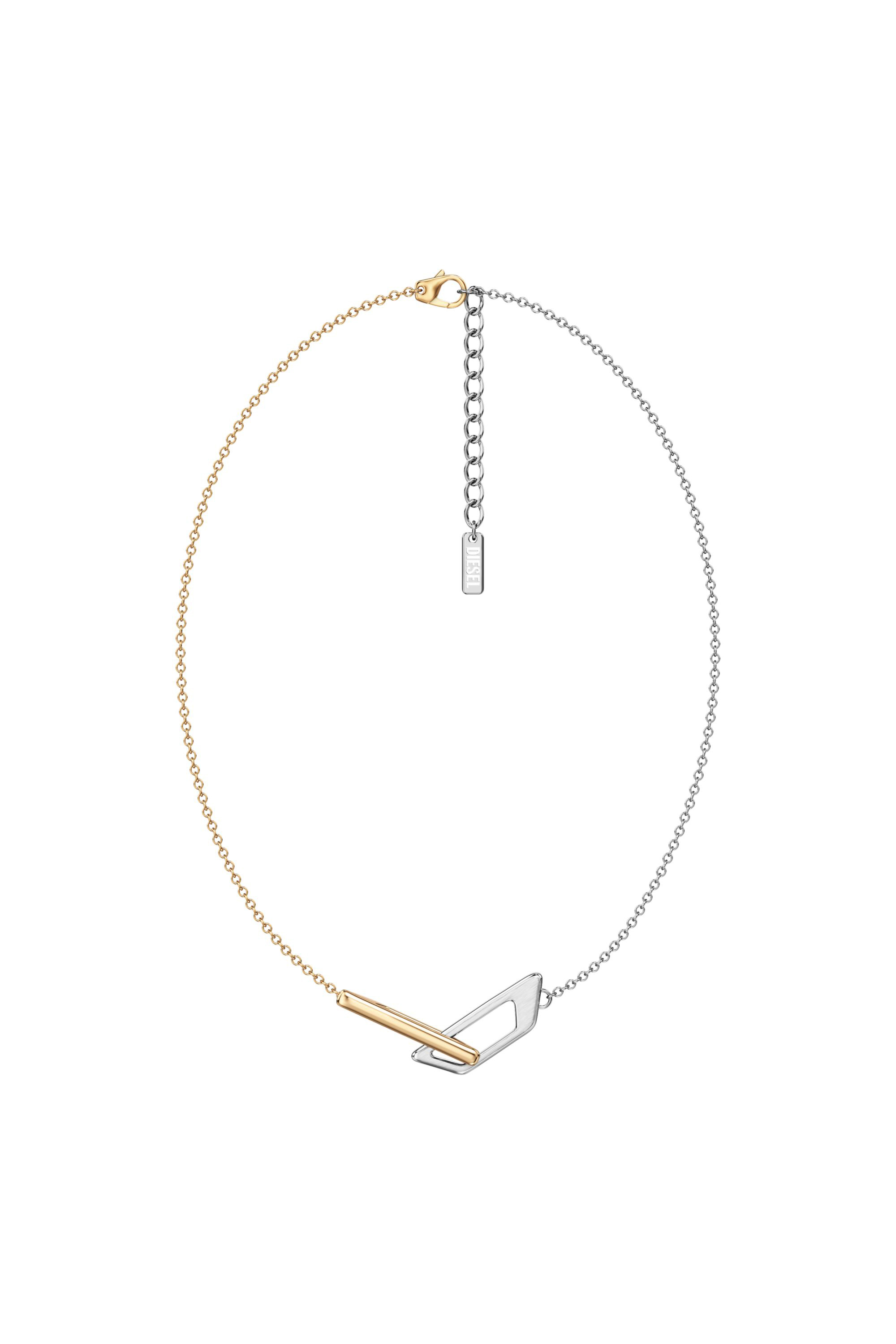 Diesel - DX1687931  JEWELLERY, Unisex's Stainless steel chain necklace in Silver/Gold - 1