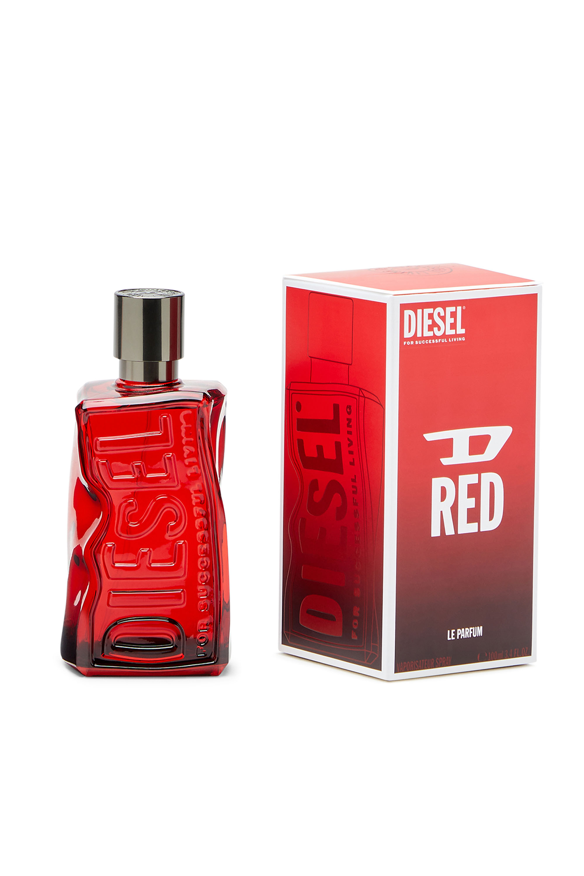 Diesel - LF123200 D RED EAU DE PARFUM INTENSE 100ML, Man's D RED Le Parfum  100ml in Red - 3