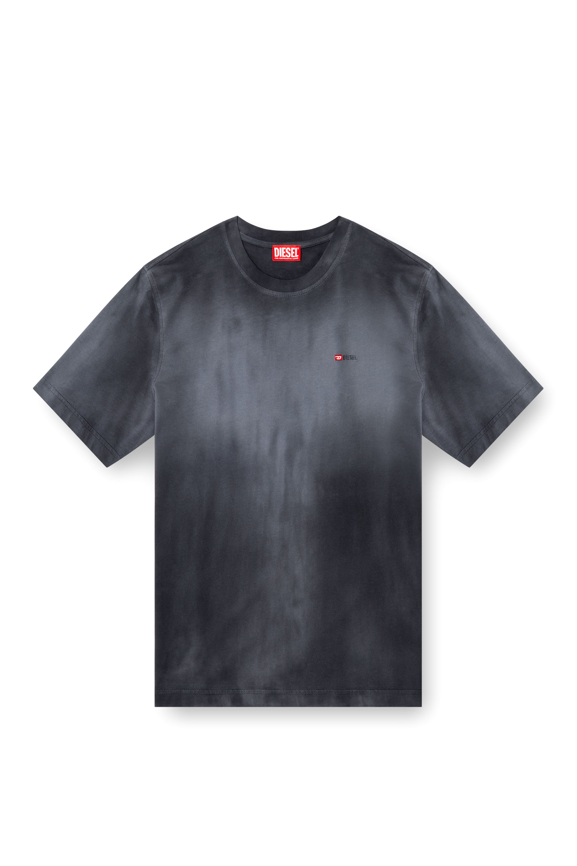 Diesel - T-ADJUST-R15, Man's Faded T-shirt with micro logo embroidery in Black - 3