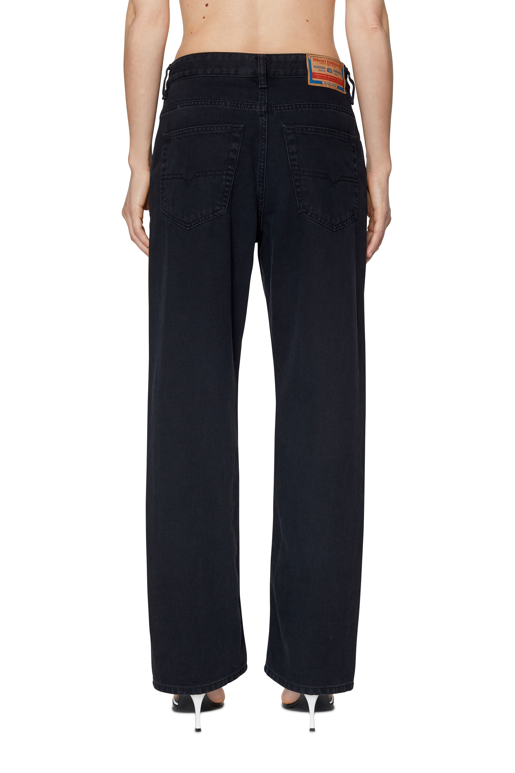 Diesel - Woman's Straight Jeans 1999 D-Reggy Z09RL, Black/Dark grey - 4