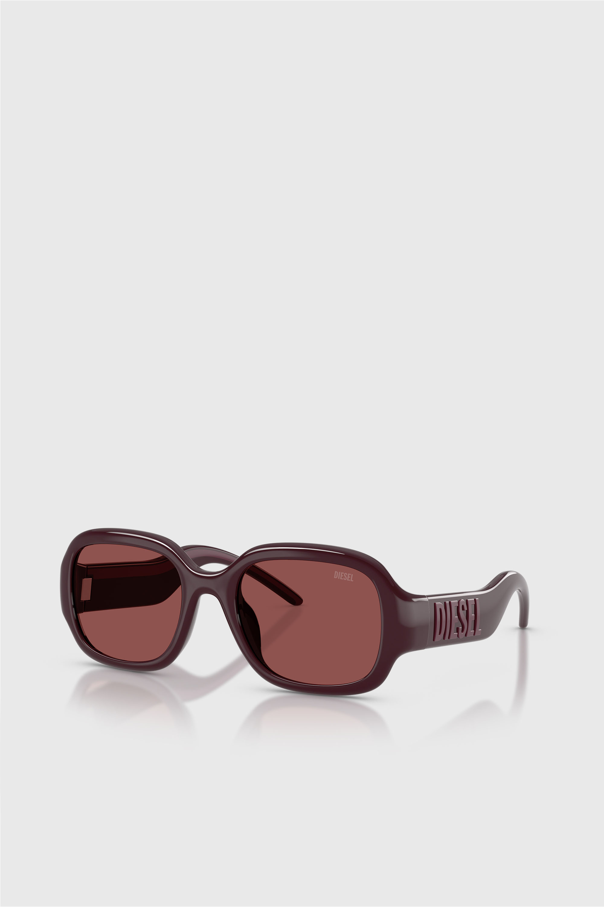 Diesel - 0DL3023U, Unisex's Pillow Sunglasses in Burgundy - 2