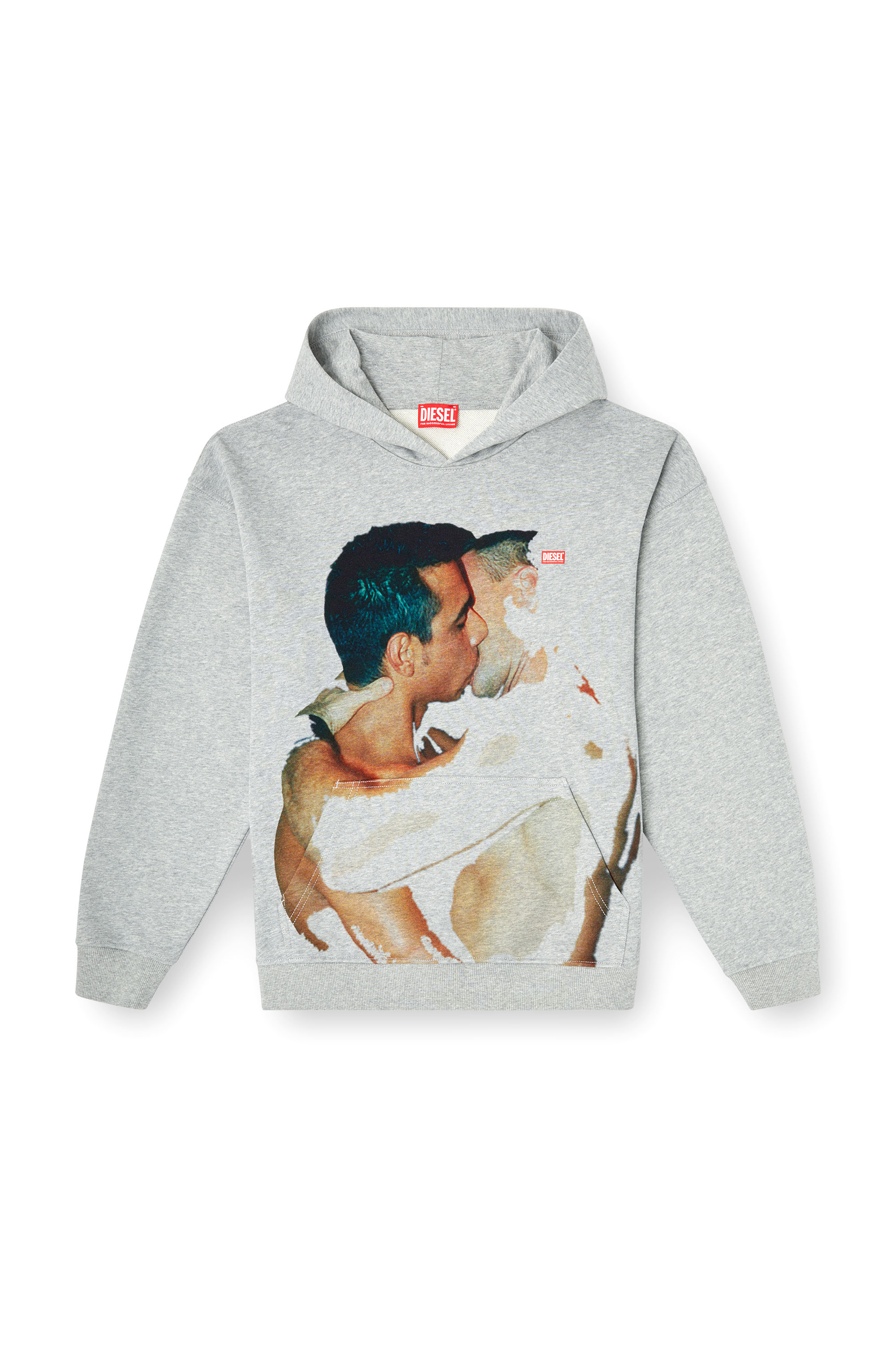 Diesel - PR-S-BOXT-HOOD-TOM25, Unisex's Hoodie with graphic print in Grey - 4