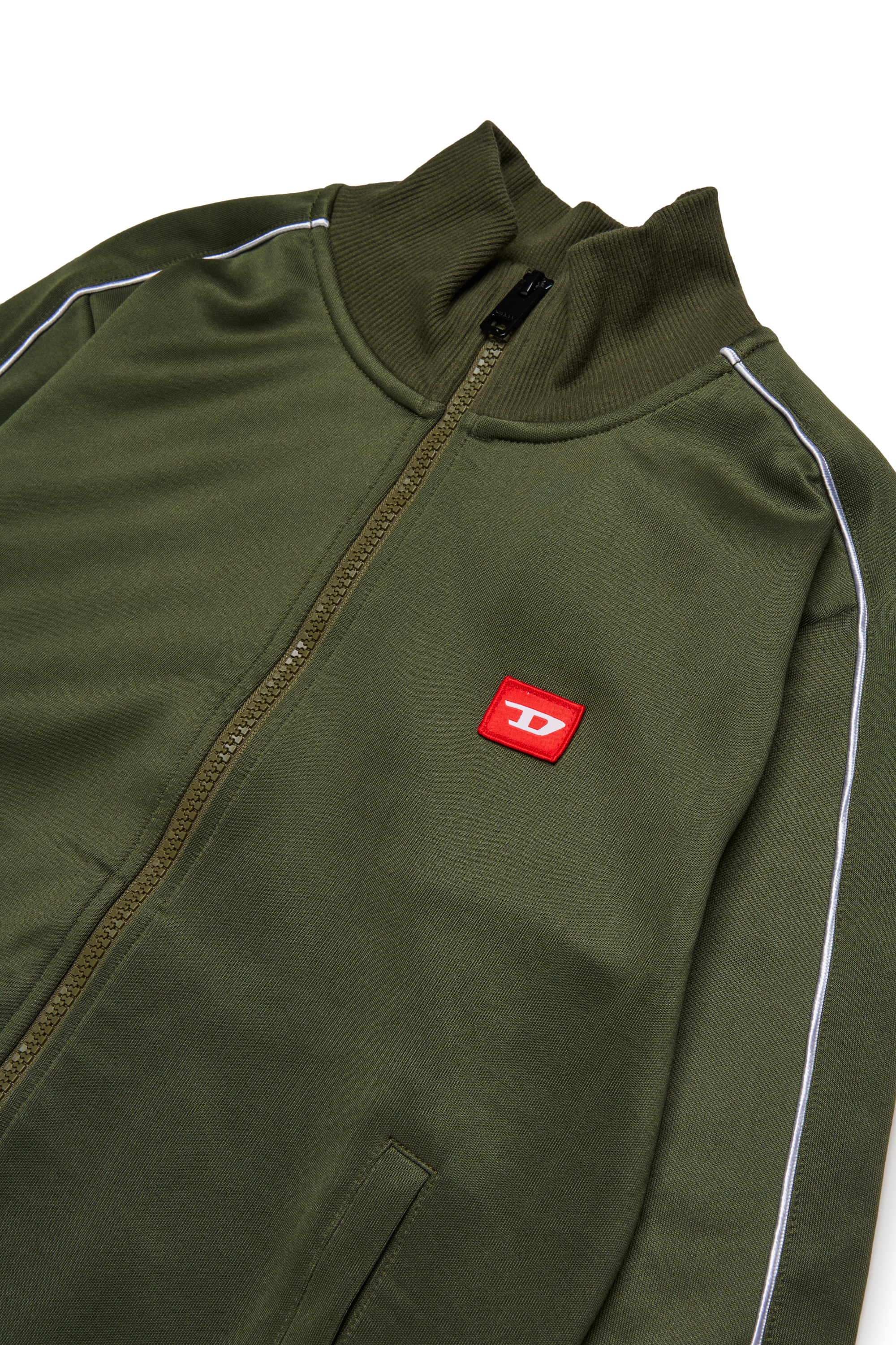 Diesel - SLOCKD, Man's Zip-up sweatshirt in Green - 3