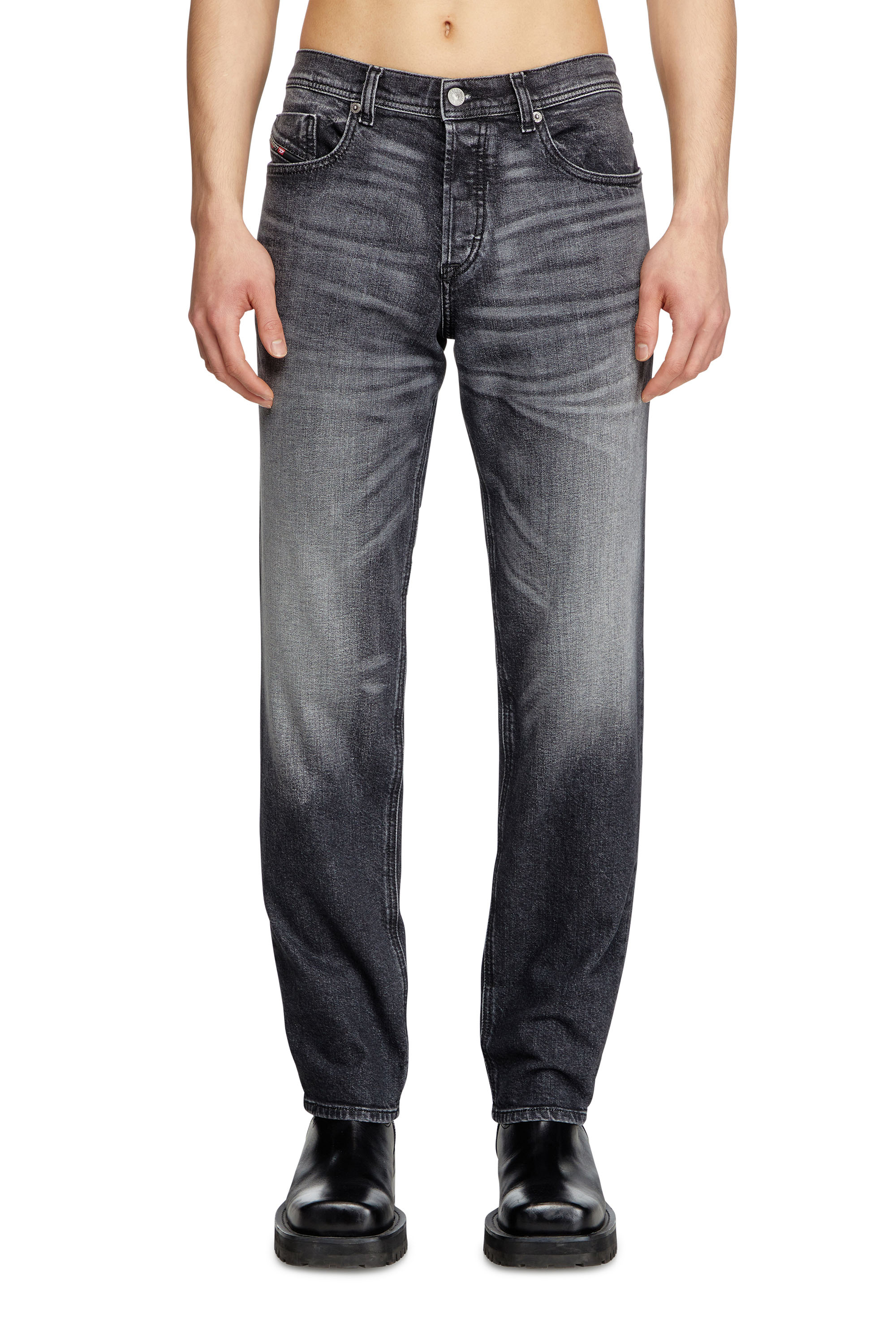 Regular Jeans 2023 D-Finitive 09L52, Black/Dark grey Diesel - Man's Regular Jeans 2023 D-Finitive 09L52, Black/Dark grey - 3