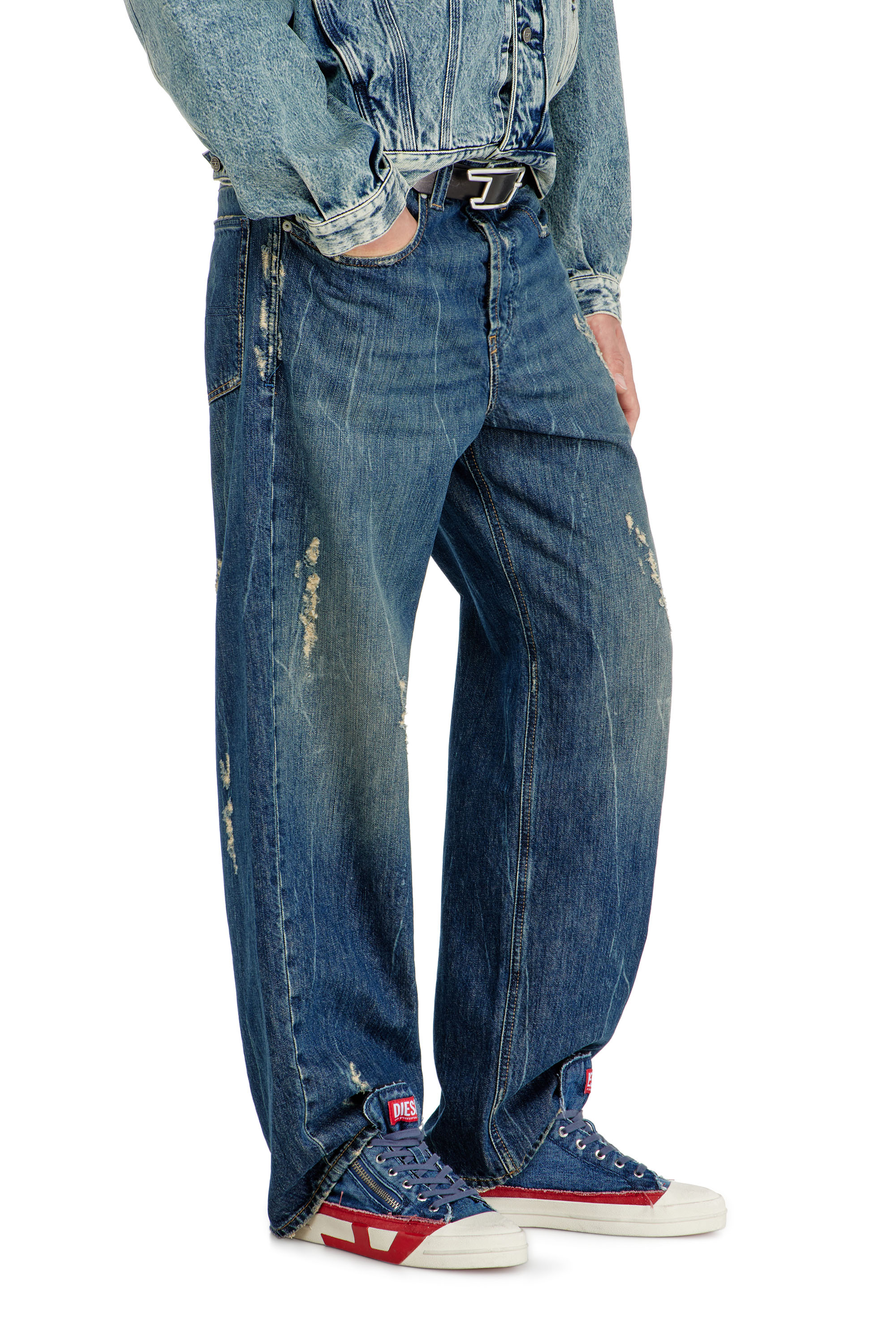Diesel - Man's Relaxed Jeans 2001 D-Macro 09Q28, Medium blue - 7
