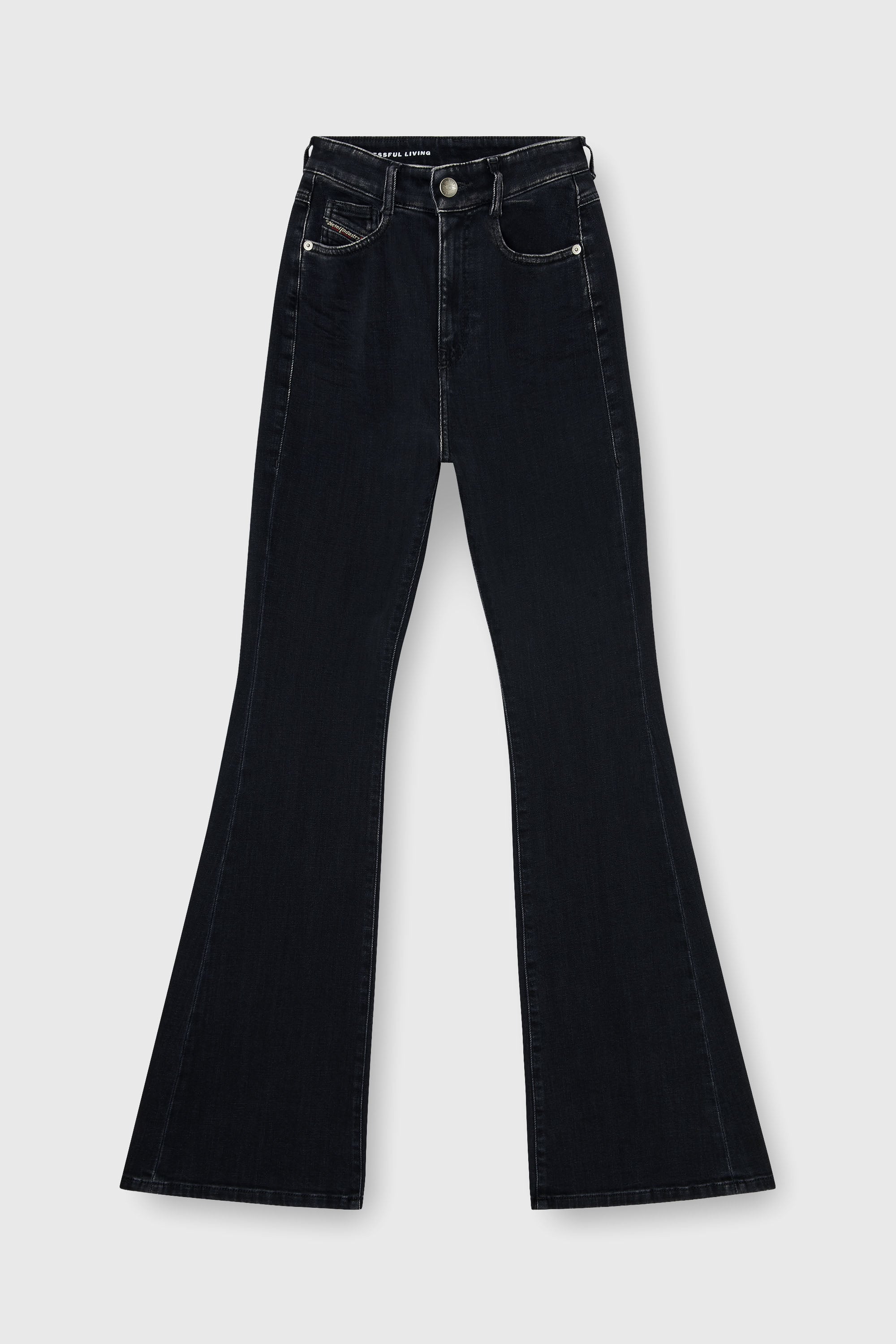 Diesel - Woman's Bootcut Jeans 1973 D-Partt 09P75, Black/Dark grey - 2