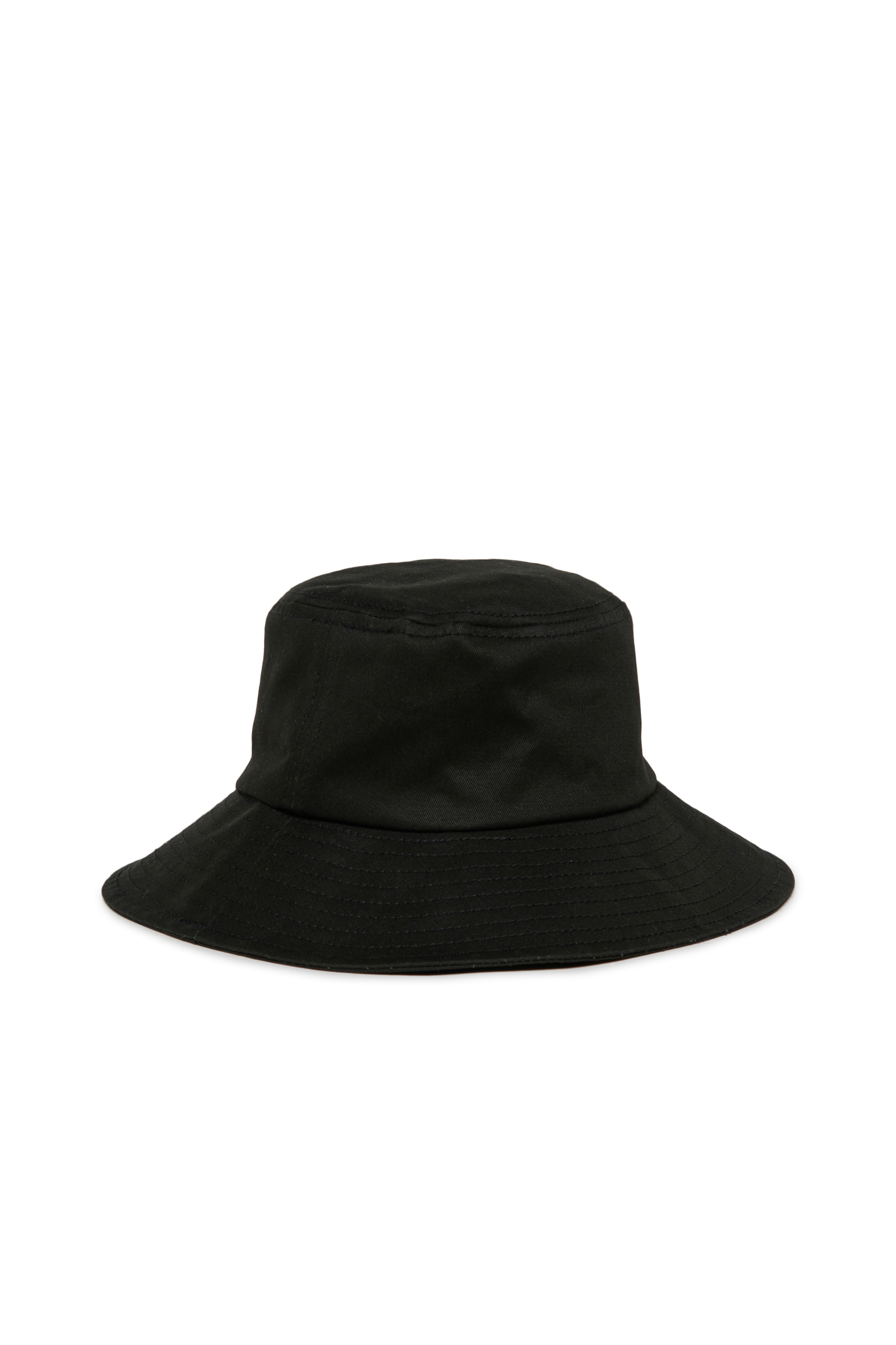 Diesel - FCURTY, Woman's Bucket hat in cotton with wide brim in Black - 2