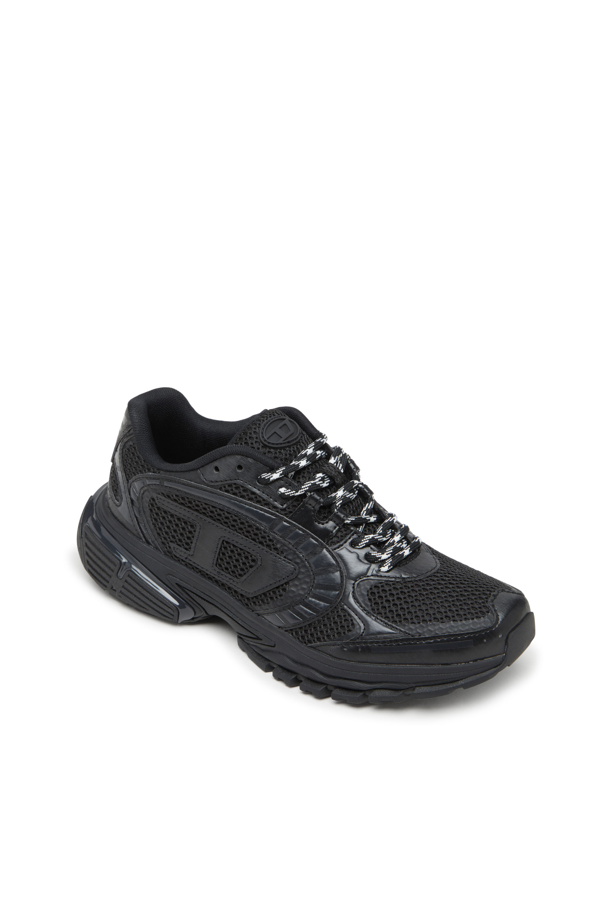 Diesel - S-PRO-V-DENSE LOW, Man's Mesh sneakers with Oval D logo in Black - 6