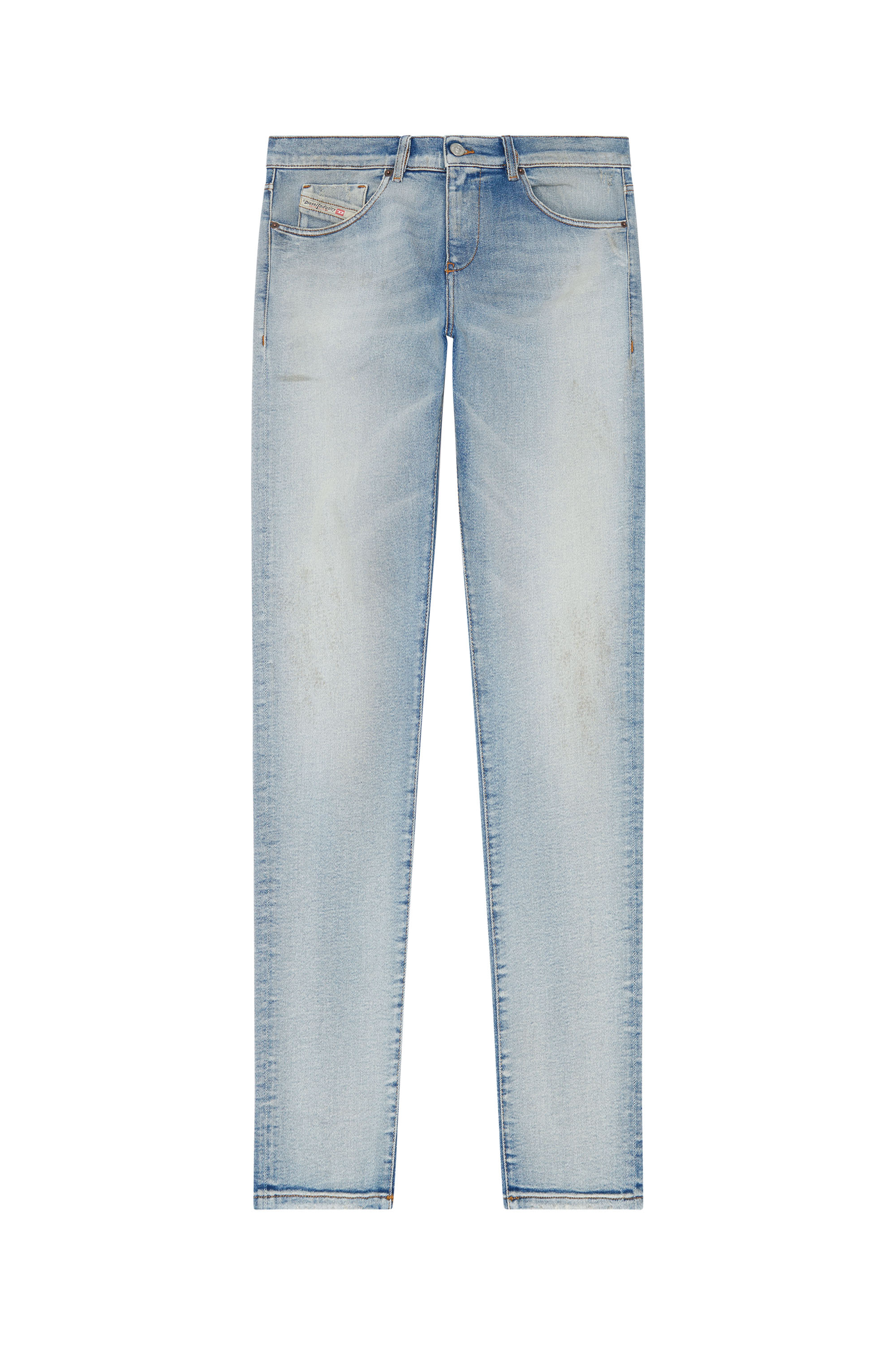 Diesel - 2019 D-Strukt 09E84 Slim Jeans, Light Blue - Image 5