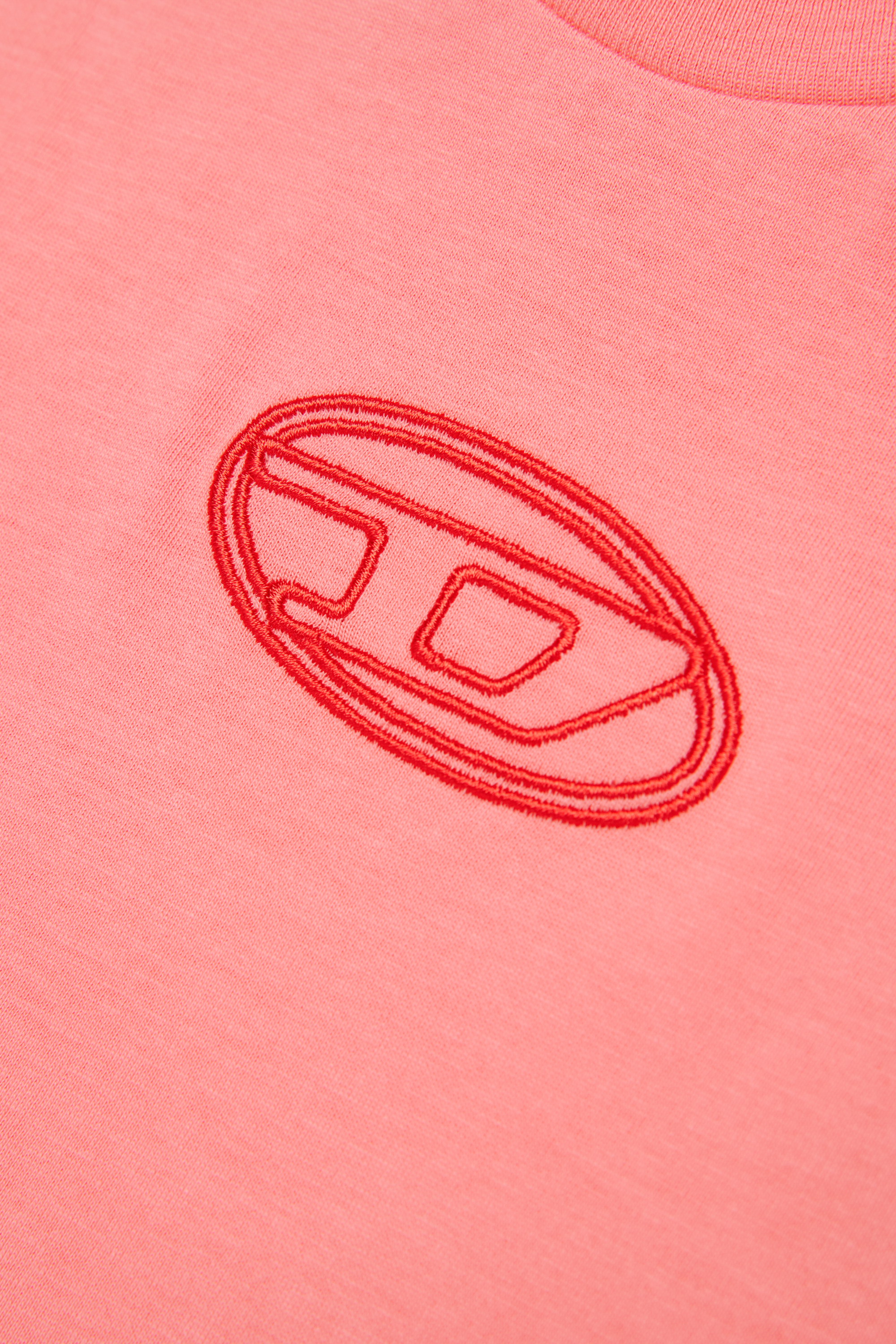 Diesel - TIXAN, Woman's Cotton T-shirt with central logo in Pink - 4