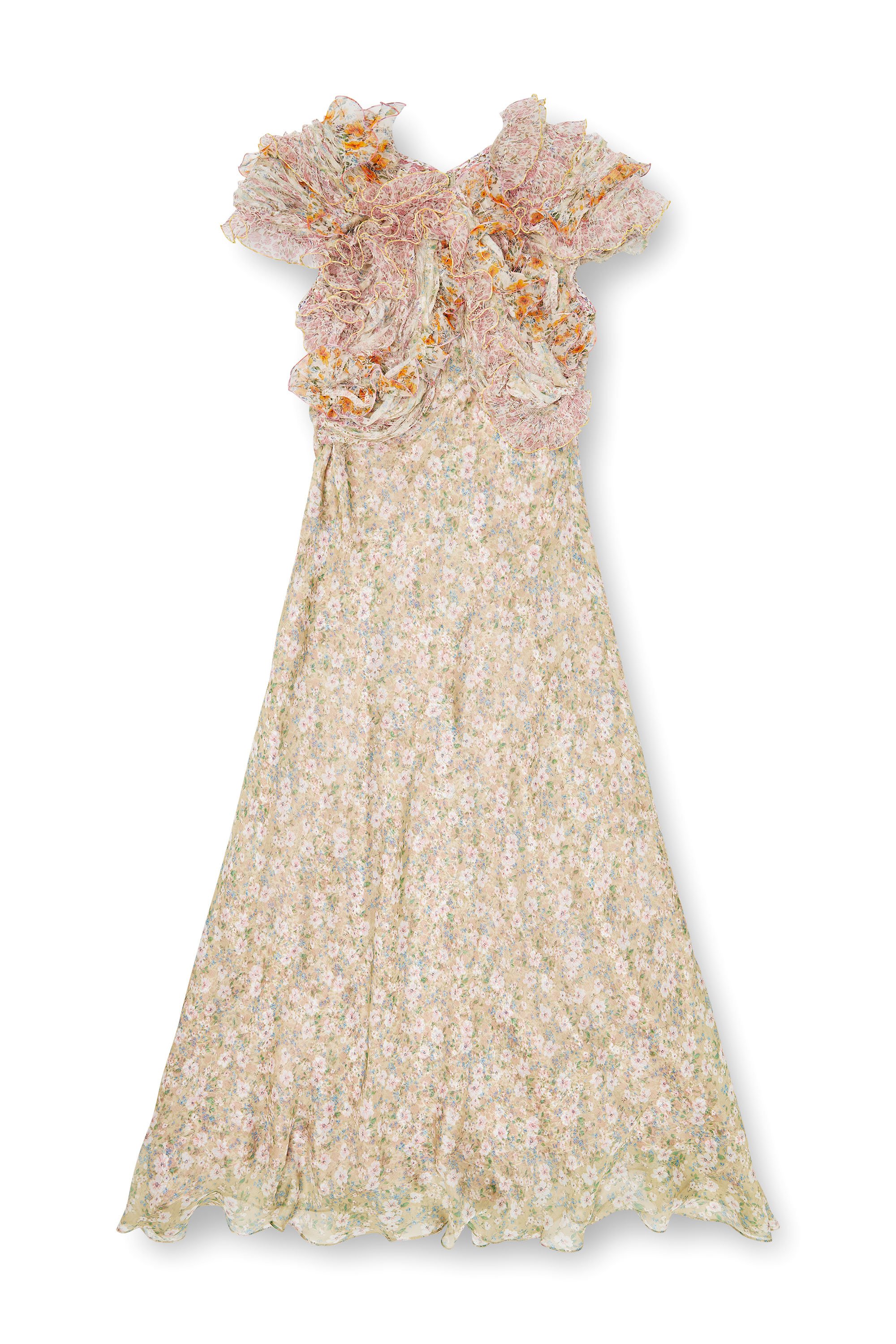 Diesel - D-FIBY, Woman's Silk dress with floral print in Multicolor - 1