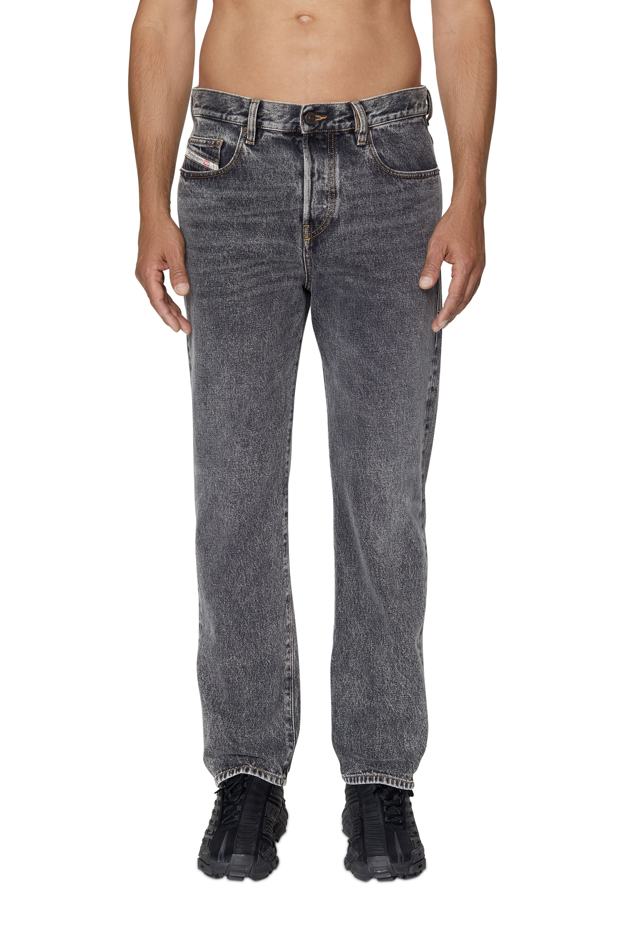 Diesel - 2020 D-Viker 007E1 Straight Jeans, Black/Dark grey - Image 1