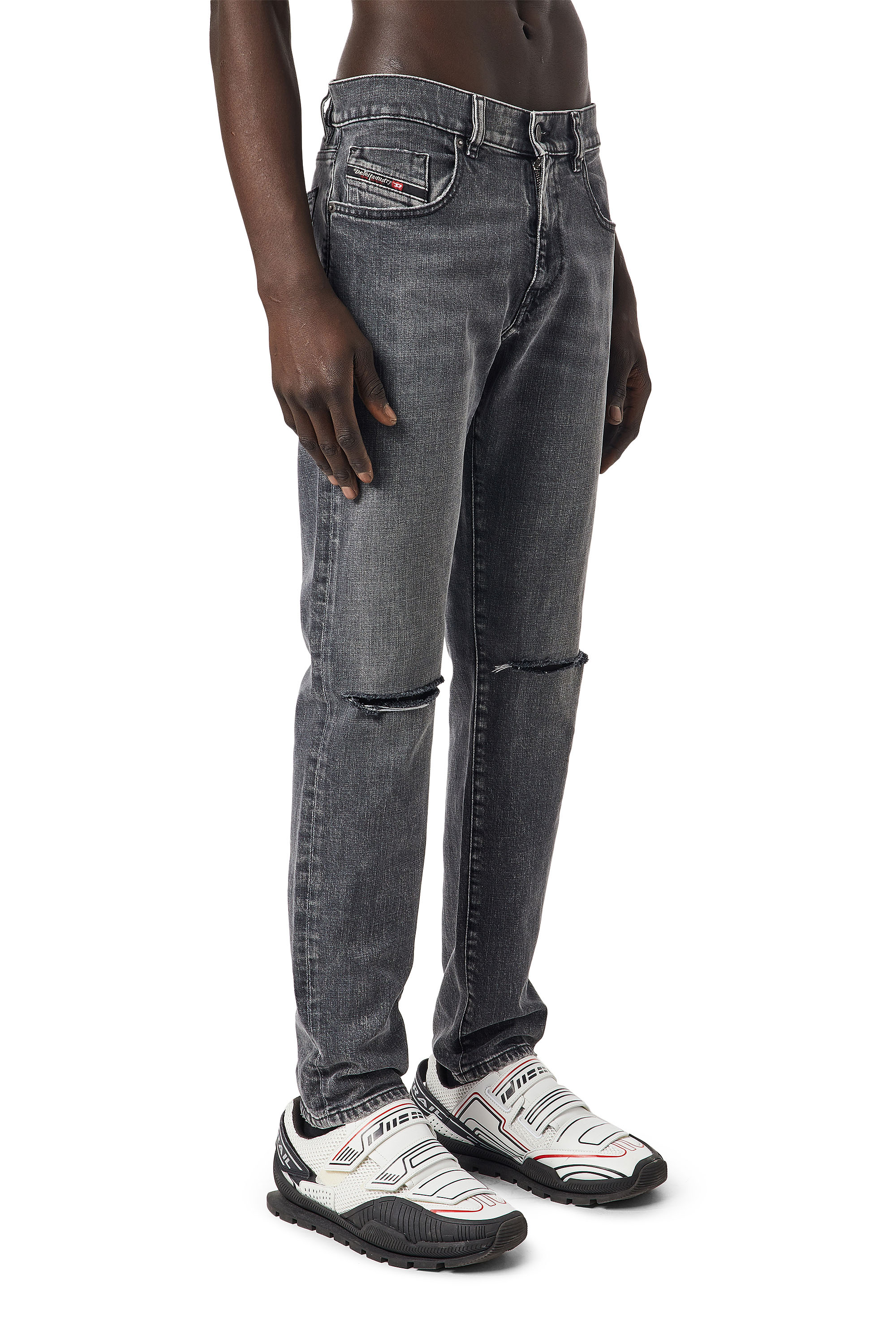 Diesel - 2019 D-Strukt 09D20 Slim Jeans, Black/Dark grey - Image 4