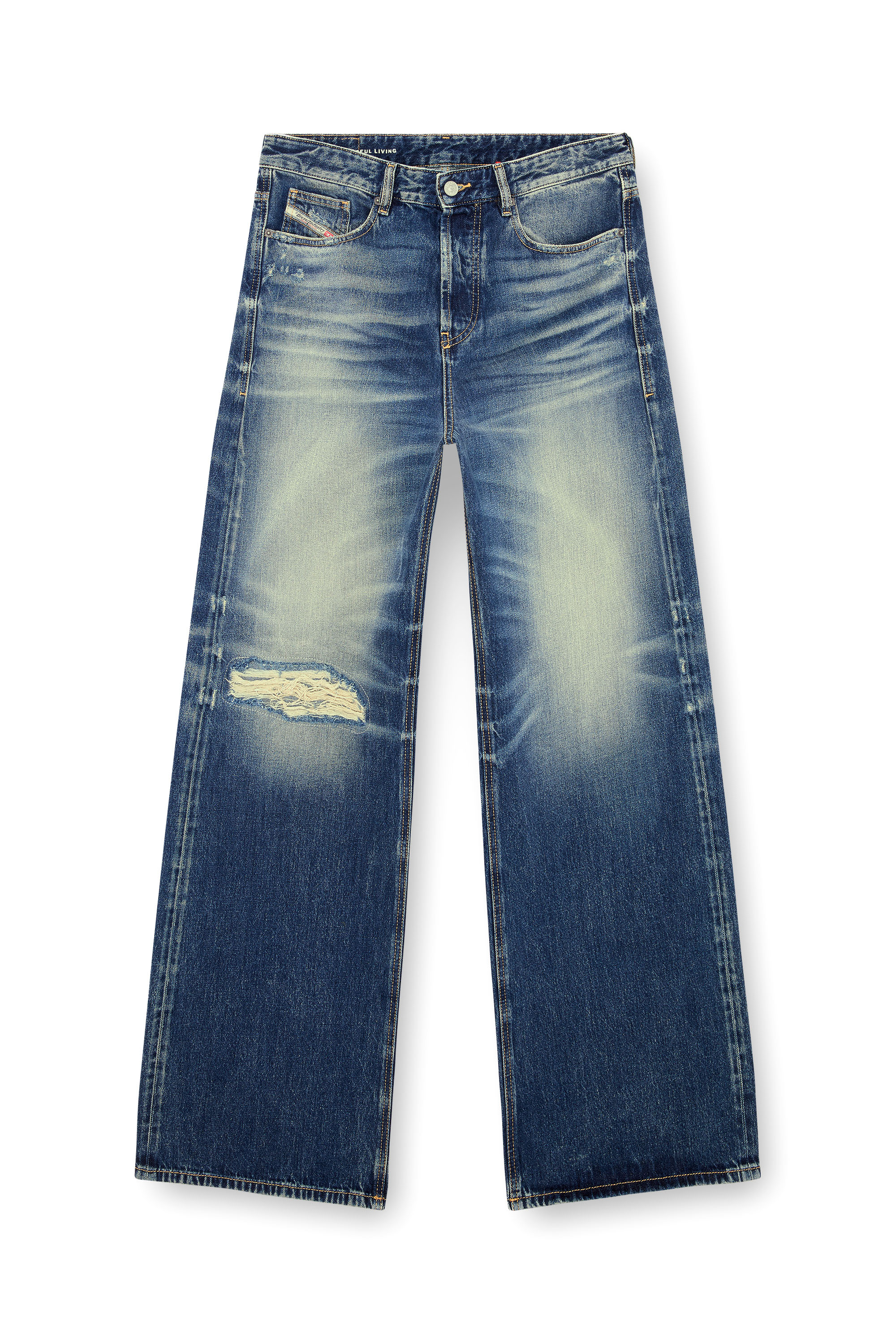 Diesel - Man's Relaxed Jeans D-Rise 09J95, Dark Blue - 3