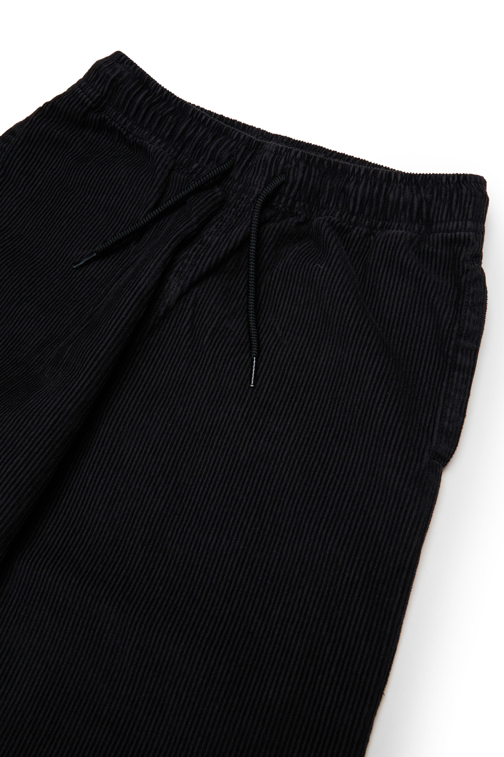 Diesel - PMILL, Man's Corduroy pants with drawstring waist in Black - 3